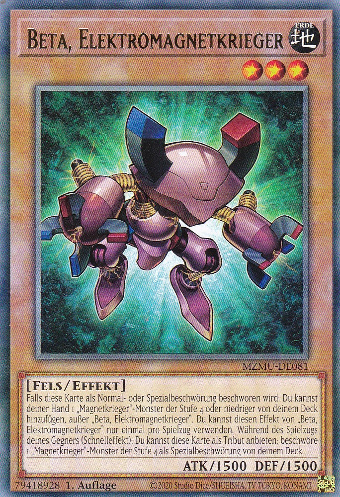 Beta, Elektromagnetkrieger - MZMU-DE081 - Rare - Deutsch - 1. Auflage - Maze of Muertos - Yu-Gi-Oh!