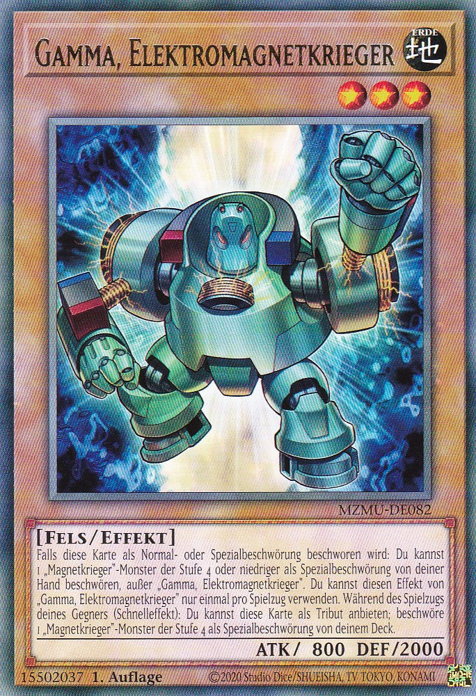 Gamma, Elektromagnetkrieger - MZMU-DE082 - Rare - Deutsch - 1. Auflage - Maze of Muertos - Yu-Gi-Oh!