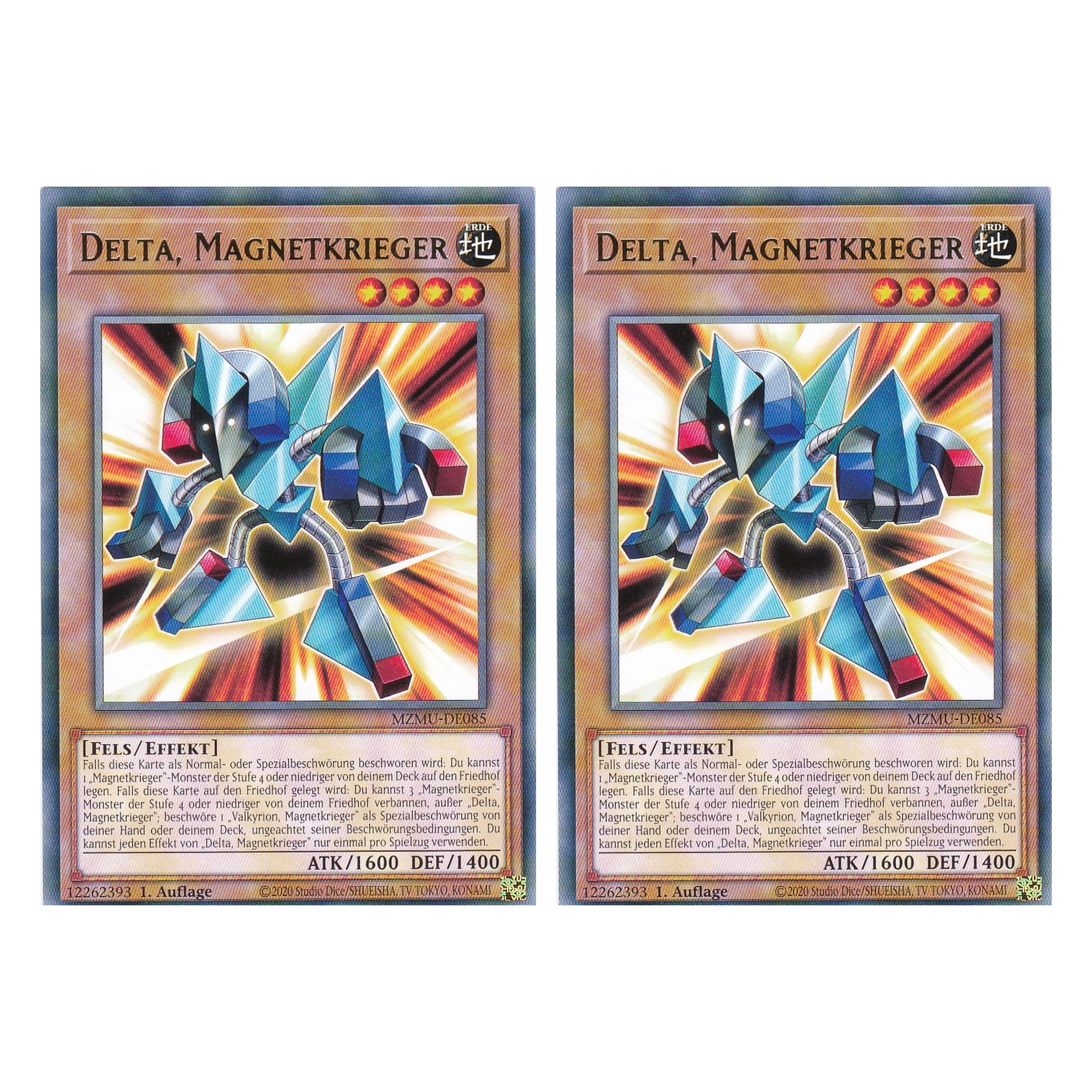 Delta Magnetkrieger - MZMU-DE085 - Rare - Deutsch - 1. Auflage - Maze of Muertos - Duo Set (2 Stück) - Yu-Gi-Oh!