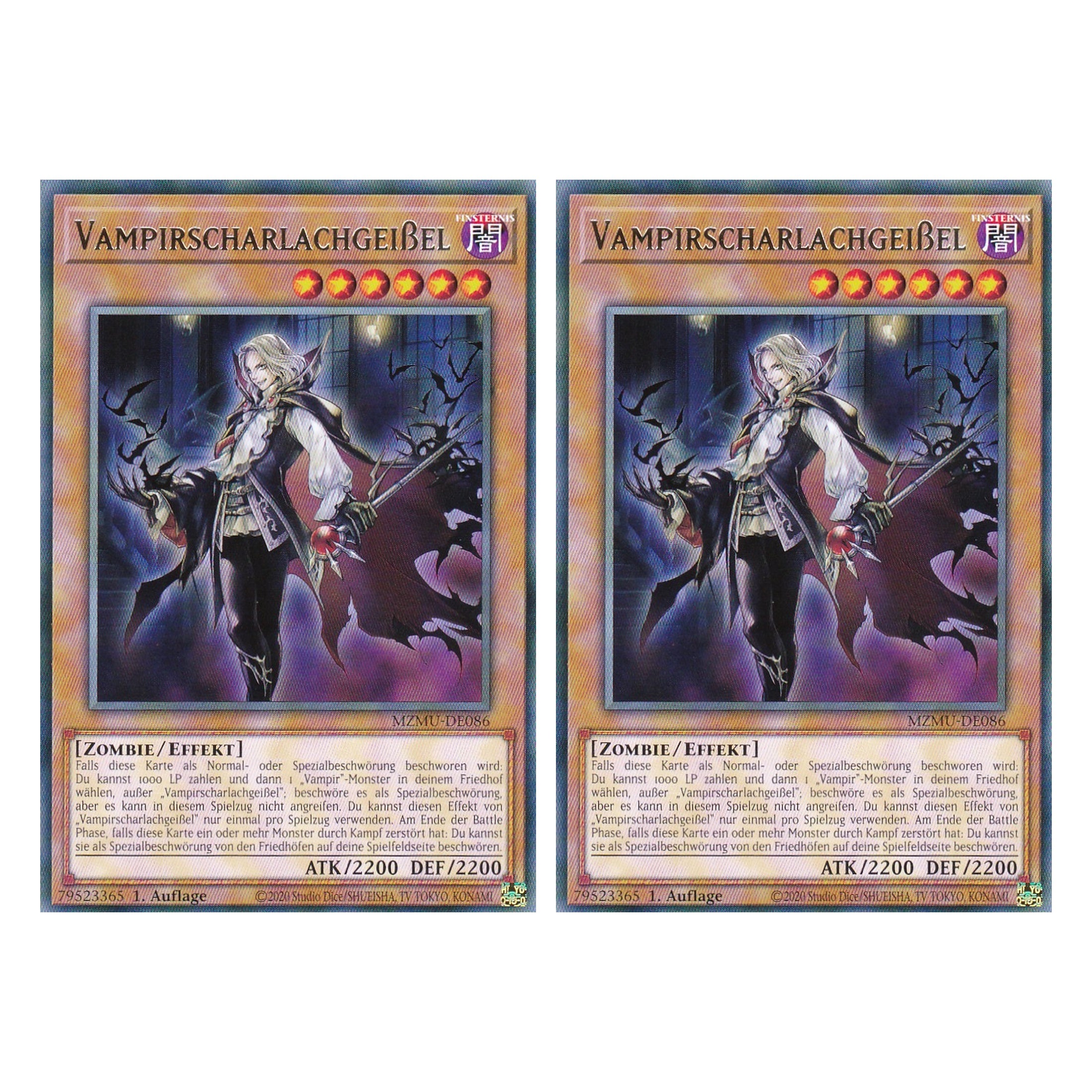 Vampirscharlachgeißel - MZMU-DE086 - Rare - Deutsch - 1. Auflage - Maze of Muertos - Duo Set (2 Stück) - Yu-Gi-Oh!