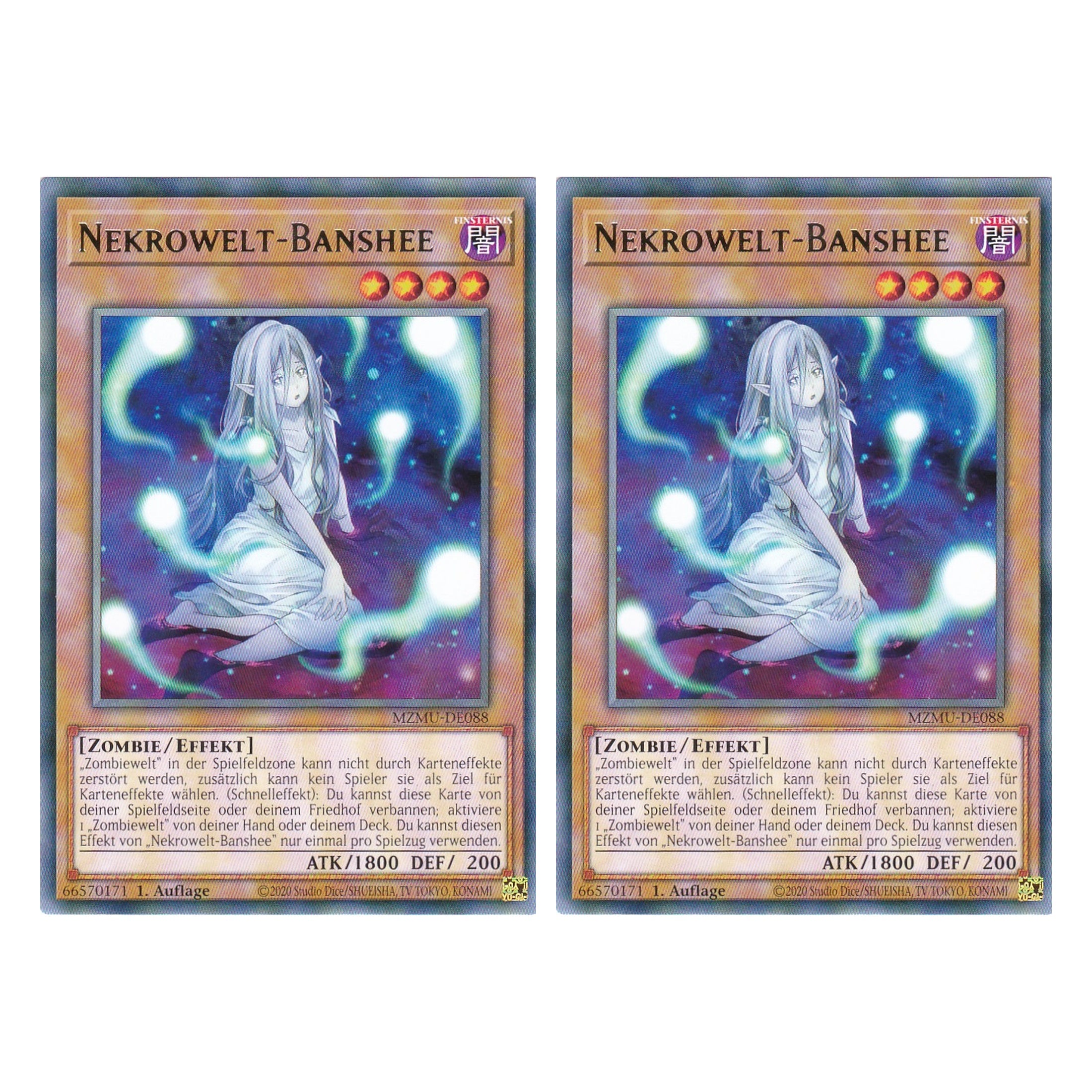 Nekrowelt-Banshee - MZMU-DE088 - Rare - Deutsch - 1. Auflage - Maze of Muertos - Duo Set (2 Stück) - Yu-Gi-Oh!