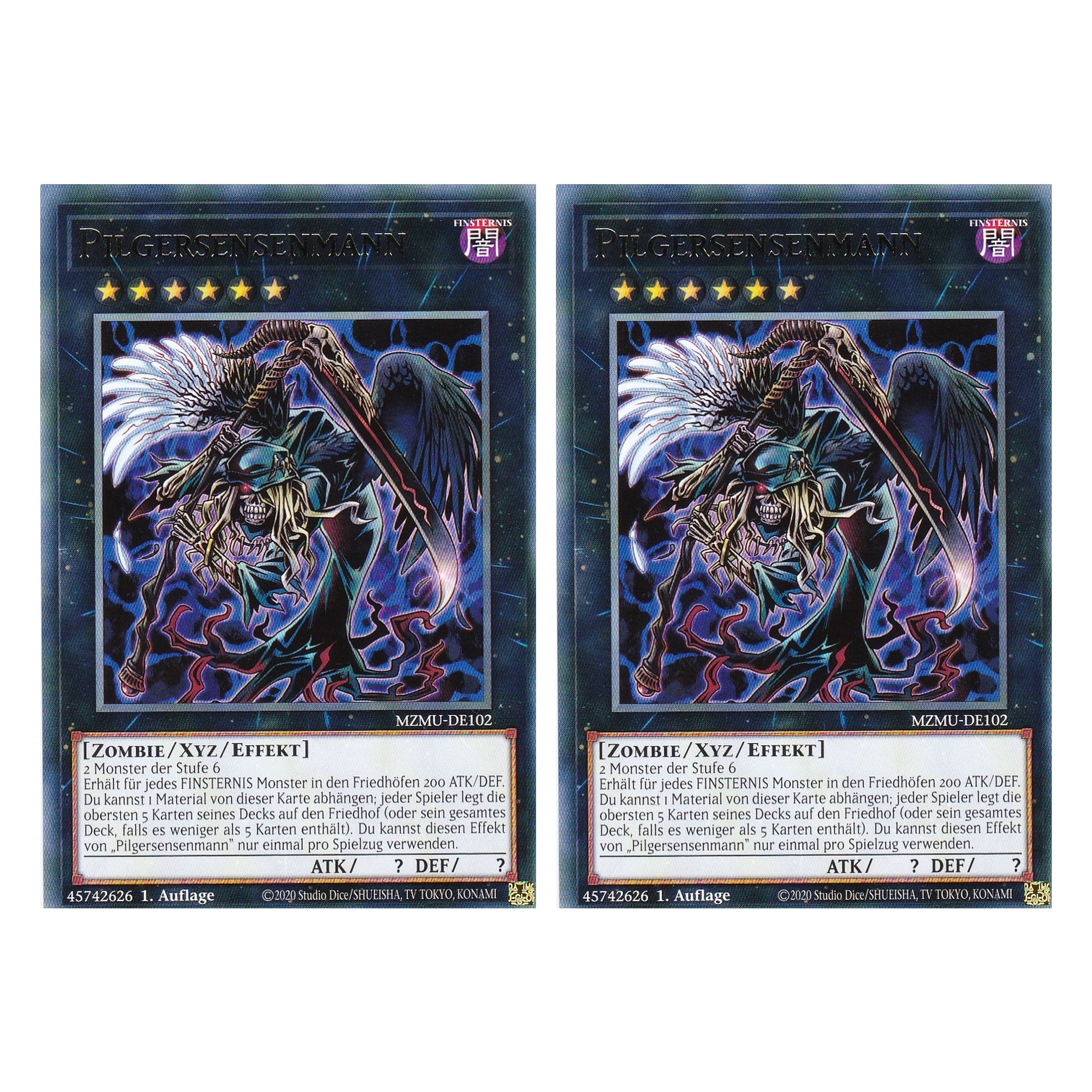 Pilgersensenmann - MZMU-DE102 - Rare - Deutsch - 1. Auflage - Maze of Muertos - Duo Set (2 Stück) - Yu-Gi-Oh!
