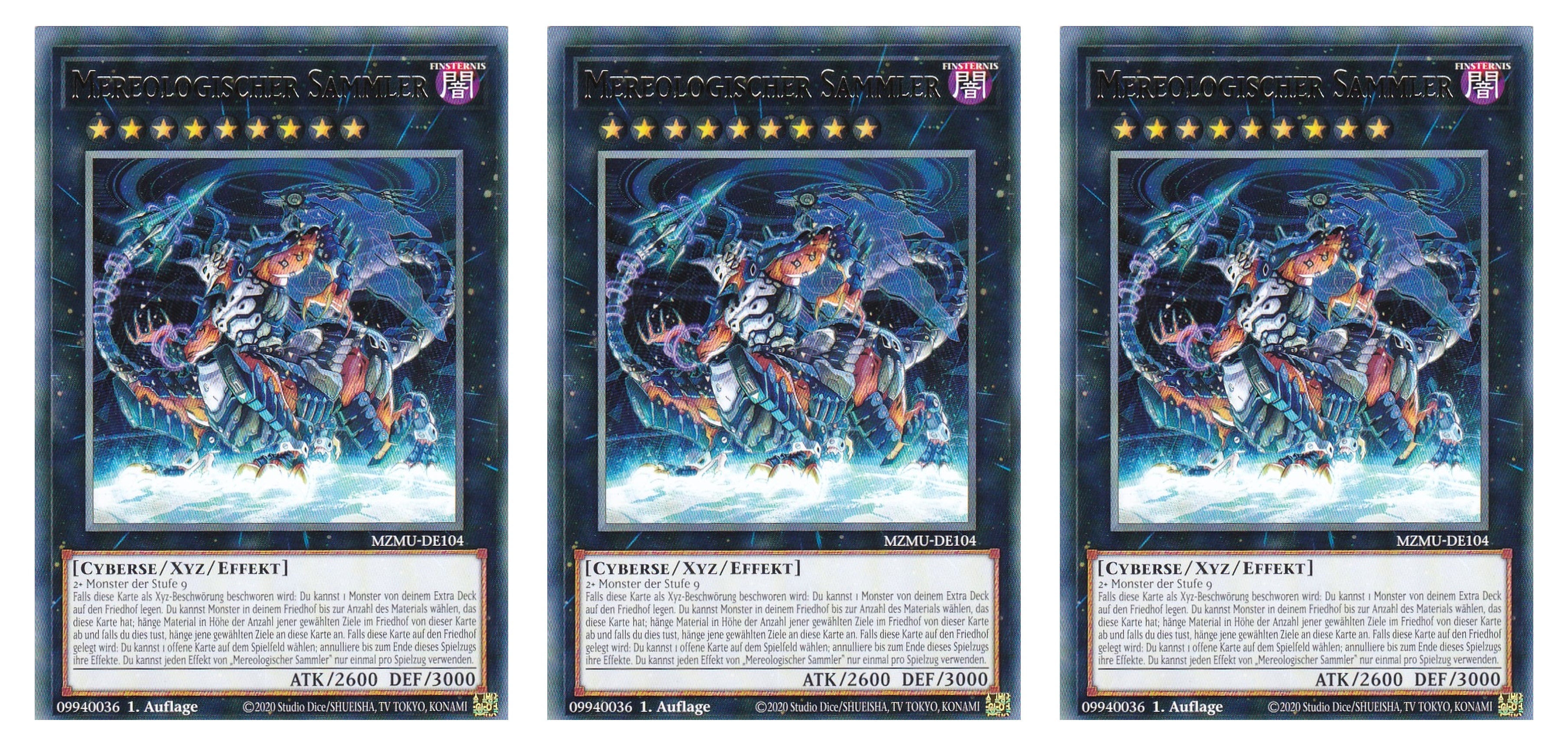 MZMU-DE104 - Mereologischer Sammler - Playset (3 Kopien) - Rare - Deutsch - 1. Auflage - Maze of Muertos - Yugioh - mit LMS Fieldcenter-Karte