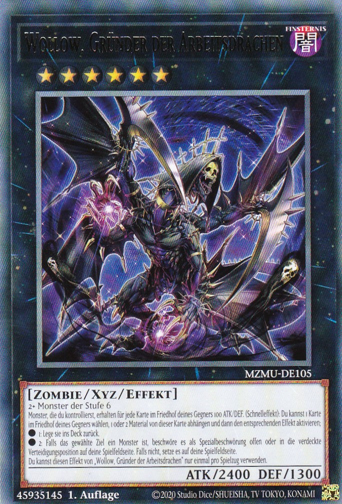 Wollow, Gründer der Arbeitsdrachen - MZMU-DE105 - Rare - Deutsch - 1. Auflage - Maze of Muertos - Yu-Gi-Oh!