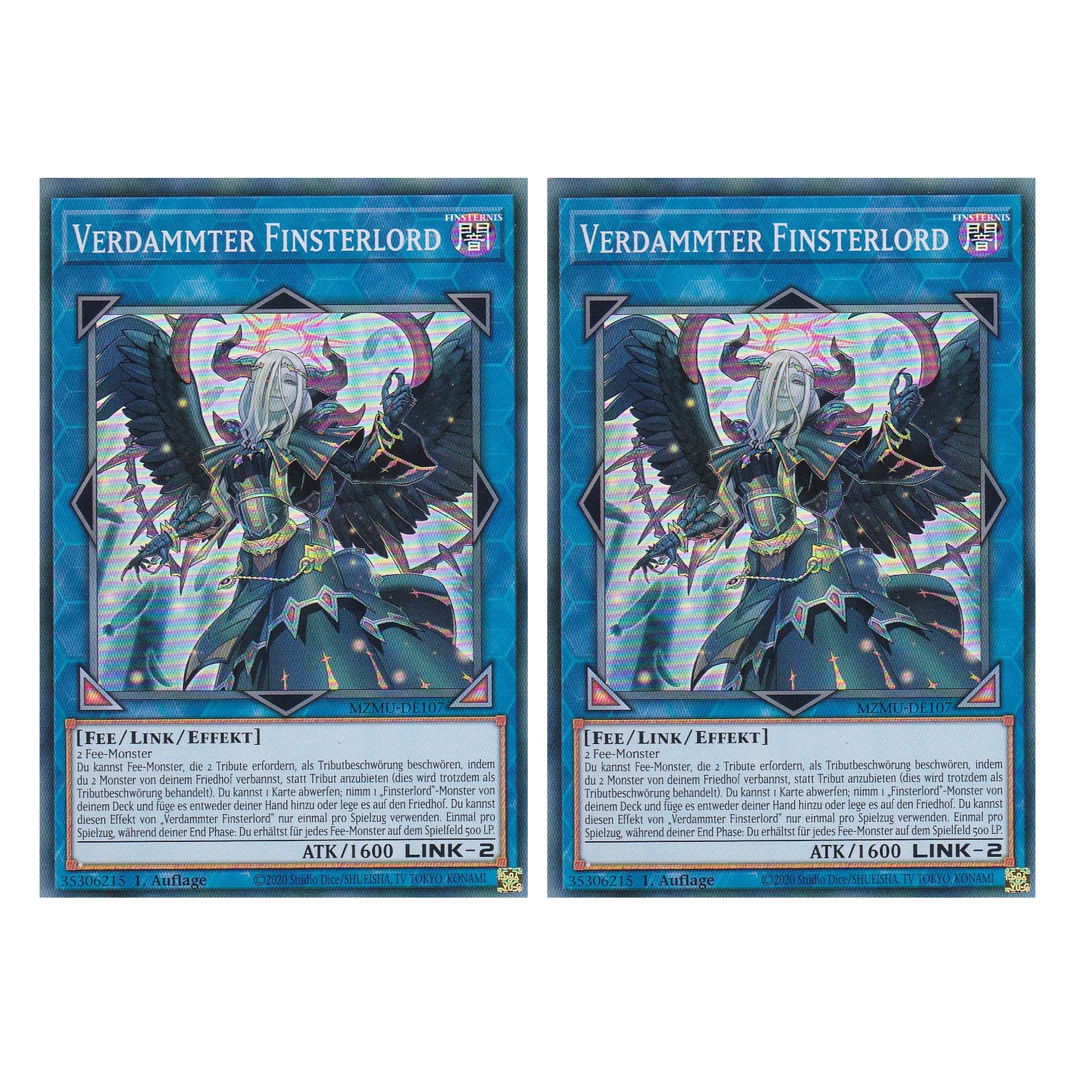 Verdammter Finsterlord - MZMU-DE107 - Super Rare - Deutsch - 1. Auflage - Maze of Muertos - Duo Set (2 Stück) - Yu-Gi-Oh!