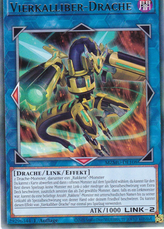 Vierkalliber-Drache - MZMU-DE108 - Rare - Deutsch - 1. Auflage - Maze of Muertos - Yu-Gi-Oh!