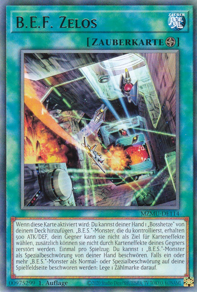B. E. F. Zelos - MZMU-DE114 - Rare - Deutsch - 1. Auflage - Maze of Muertos - Yu-Gi-Oh!