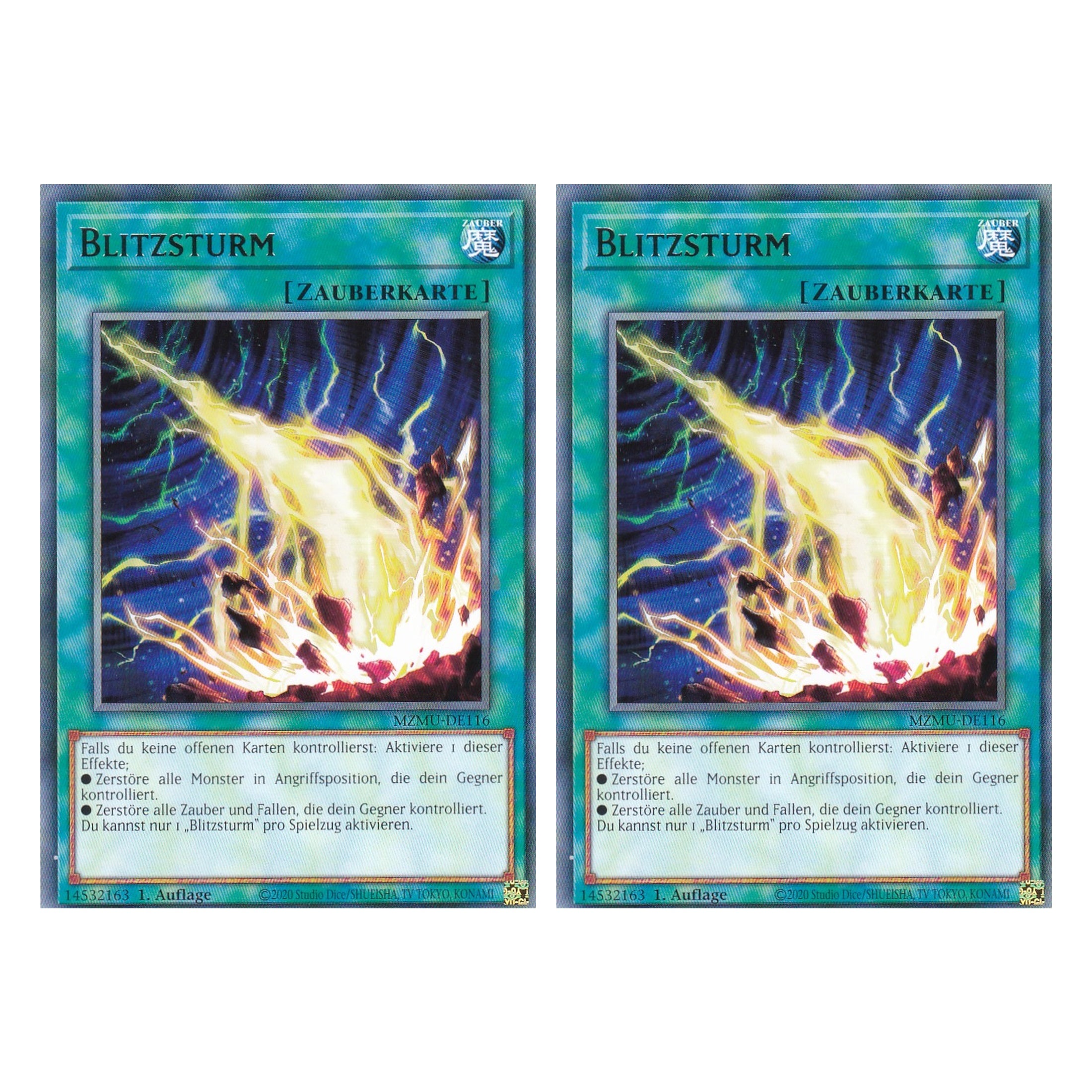 Blitzsturm - MZMU-DE116 - Rare - Deutsch - 1. Auflage - Maze of Muertos - Duo Set (2 Stück) - Yu-Gi-Oh!