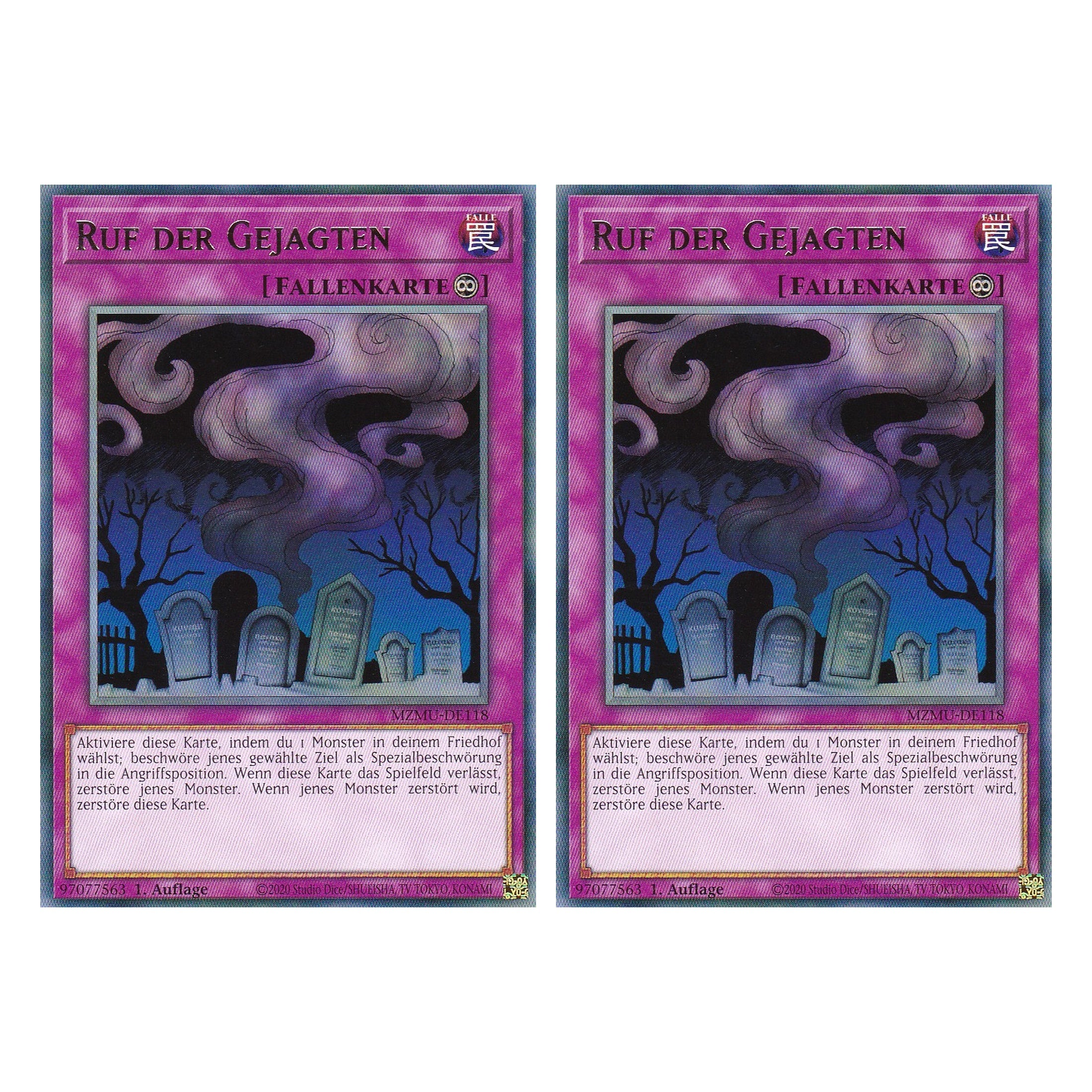 Ruf der Gejagten - MZMU-DE118 - Rare - Deutsch - 1. Auflage - Maze of Muertos - Duo Set (2 Stück) - Yu-Gi-Oh!