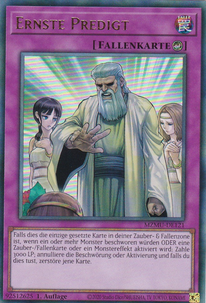 Ernste Predigt - MZMU-DE121 - Ultra Rare - Deutsch - 1. Auflage - Maze of Muertos - Yu-Gi-Oh!