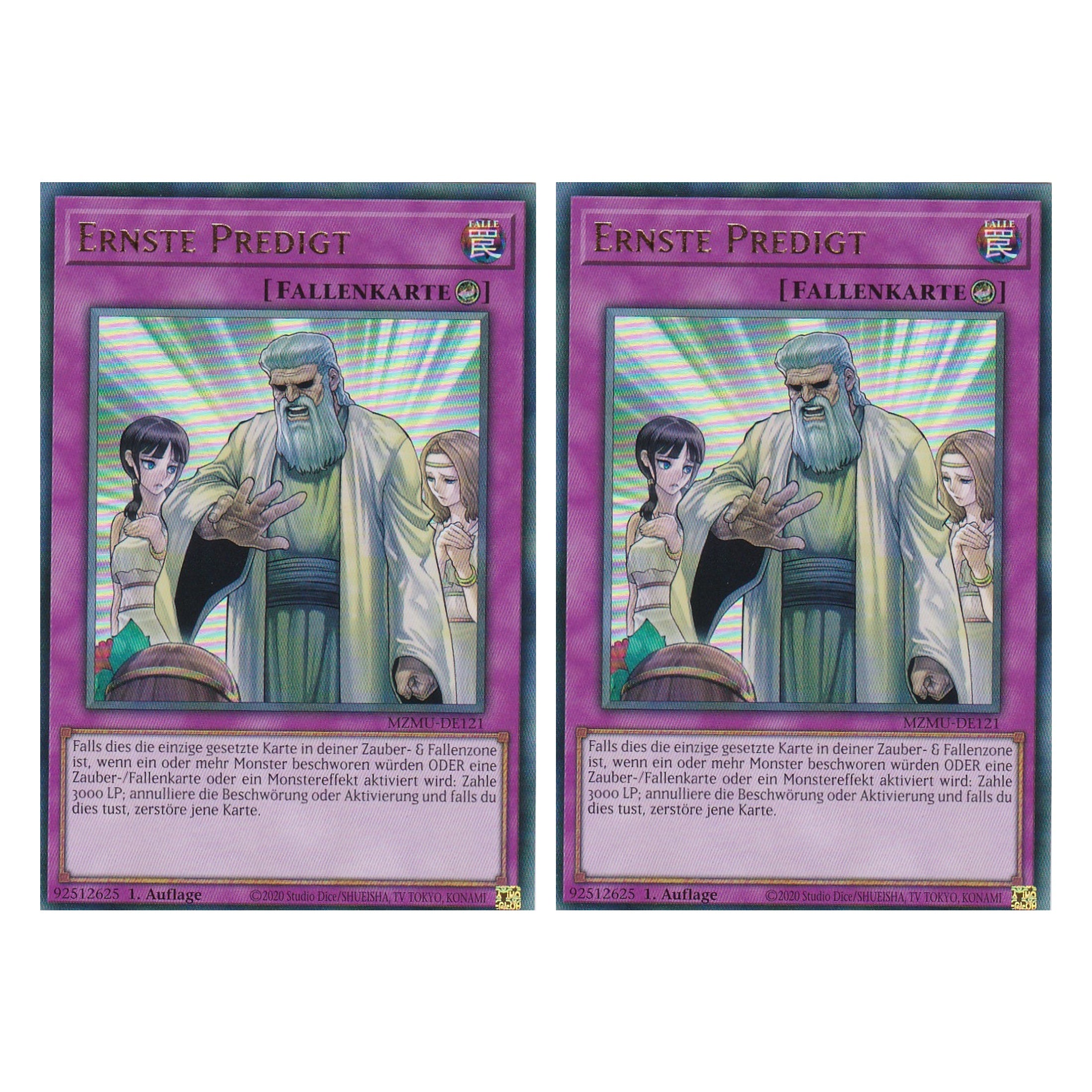 Ernste Predigt - MZMU-DE121 - Ultra Rare - Deutsch - 1. Auflage - Maze of Muertos - Duo Set (2 Stück) - Yu-Gi-Oh!