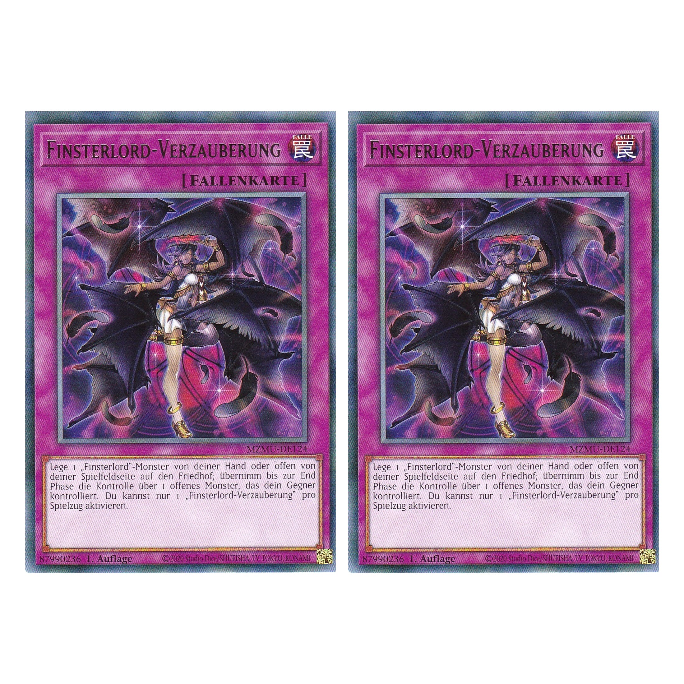 Finsterlord-Verzauberung - MZMU-DE124 - Rare - Deutsch - 1. Auflage - Maze of Muertos - Duo Set (2 Stück) - Yu-Gi-Oh!