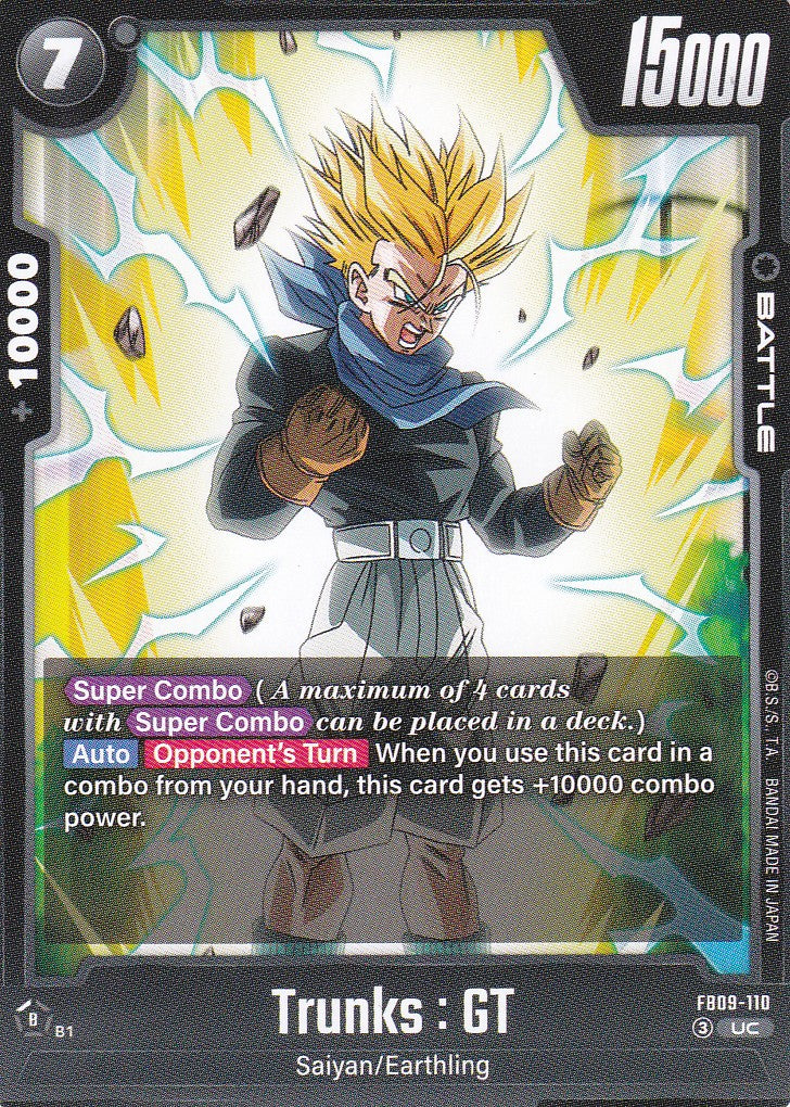 Trunks : GT - 110 - Uncommon - Englisch - Dual Evolution - Dragon Ball Fusion World