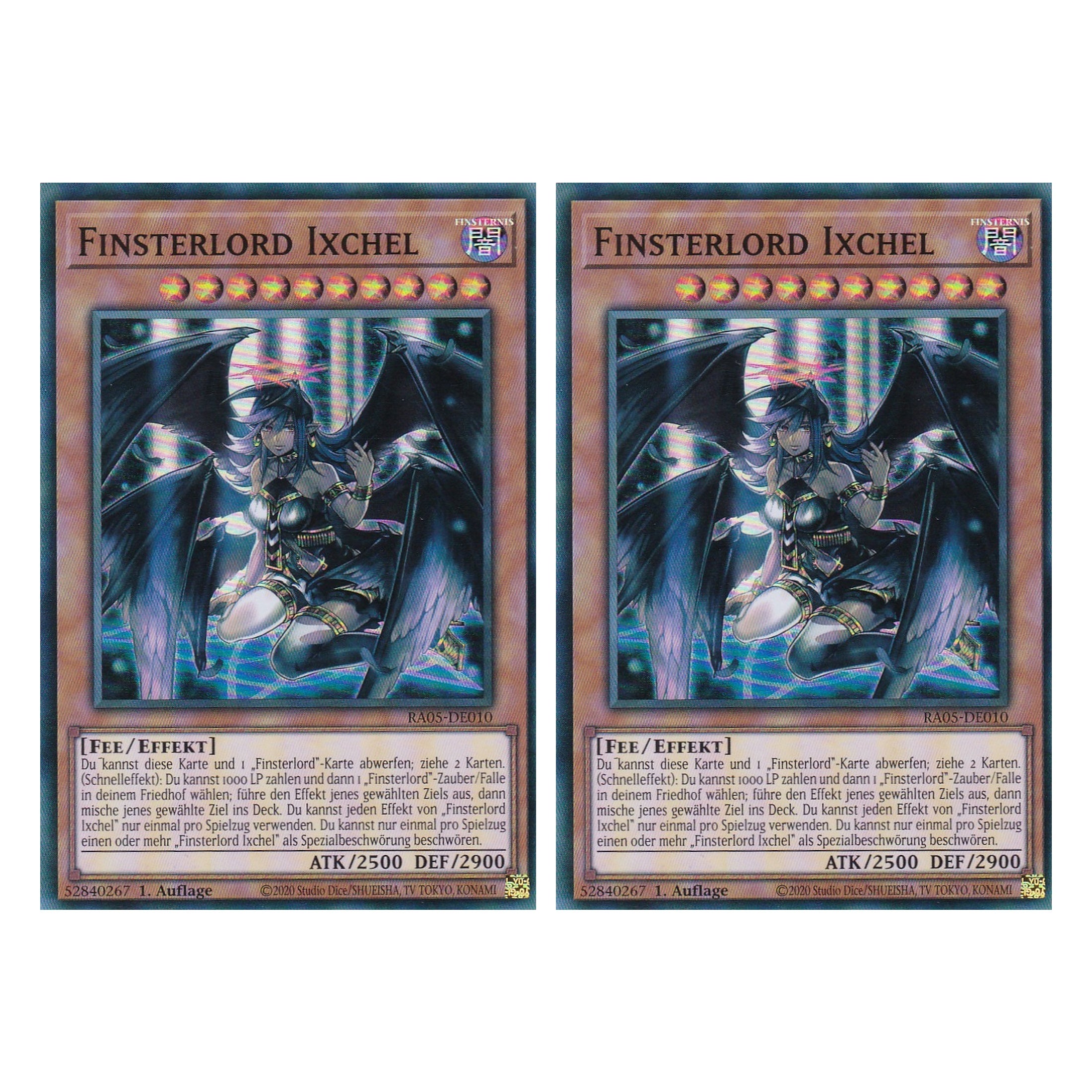 Finsterlord Ixchel - RA05-DE010 - Super Rare - Deutsch - Rarity Collection 5 - Yugioh - Duo Set (2 Stück)