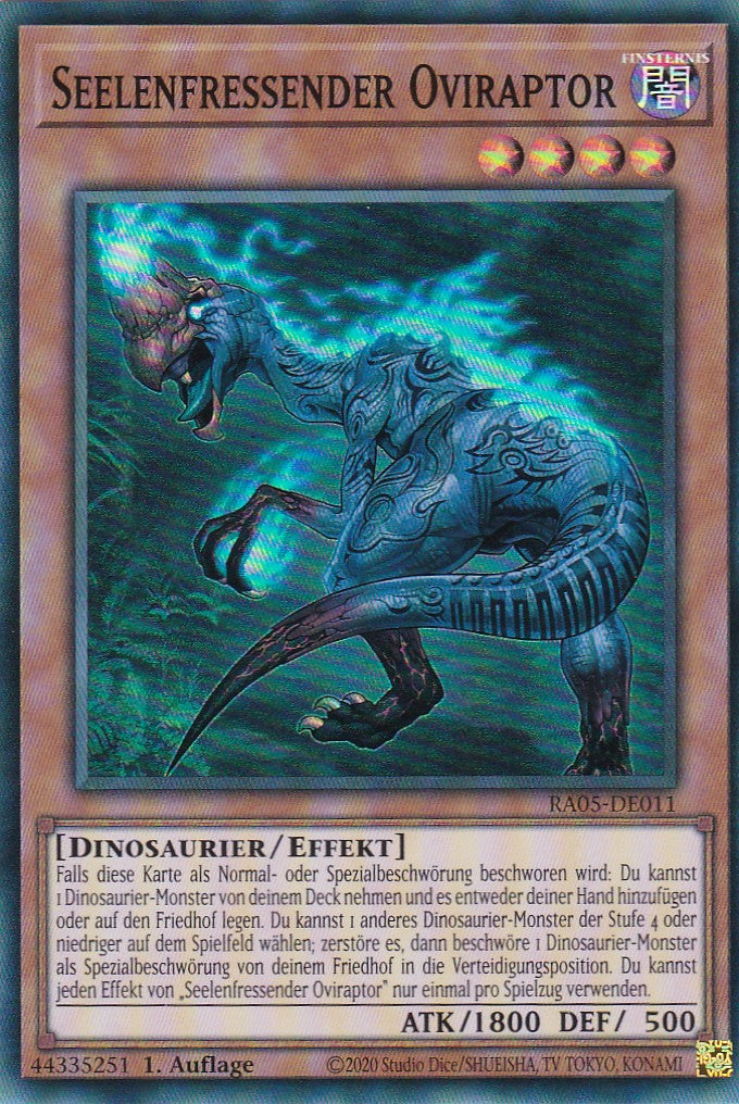Seelenfressender Oviraptor - RA05-DE011 - Super Rare - Deutsch - Rarity Collection 5 - Yugioh