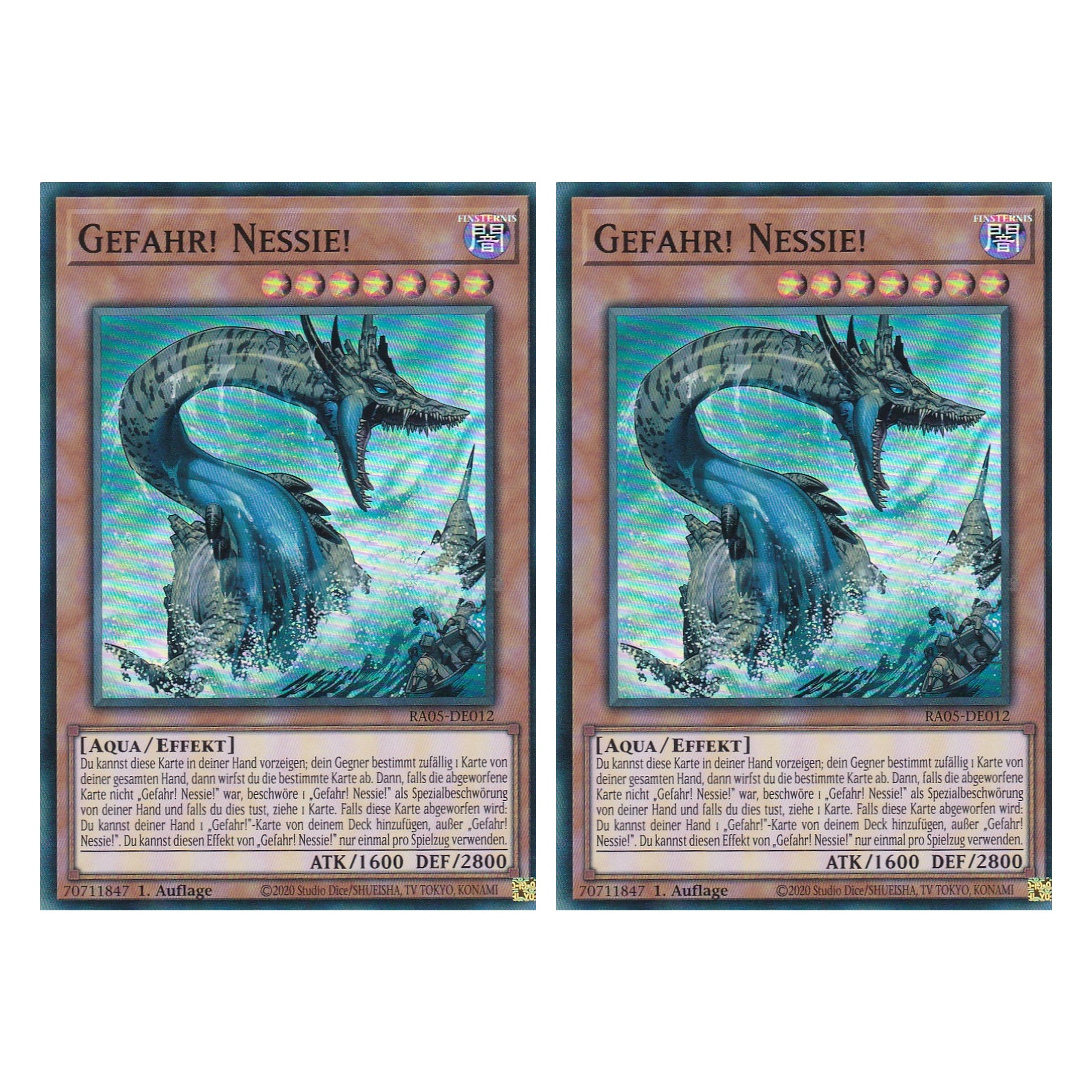 Gefahr! Nessie! - RA05-DE012 - Super Rare - Deutsch - Rarity Collection 5 - Yugioh - Duo Set (2 Stück)