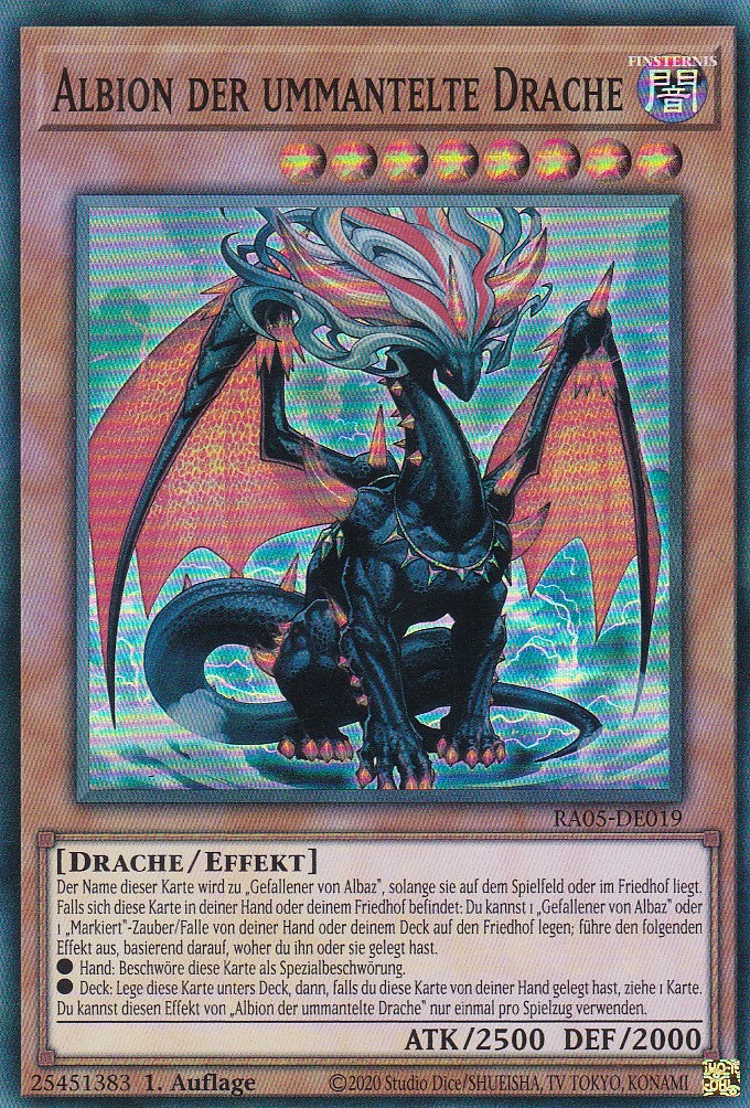 Albion der ummantelte Drache - RA05-DE019 - Super Rare - Deutsch - Rarity Collection 5 - Yugioh