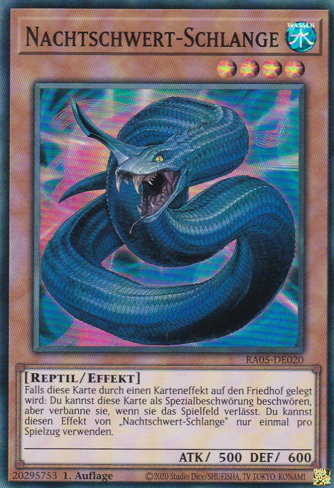 Nachtschwert-Schlange - RA05-DE020 - Super Rare - Deutsch - Rarity Collection 5 - Yugioh