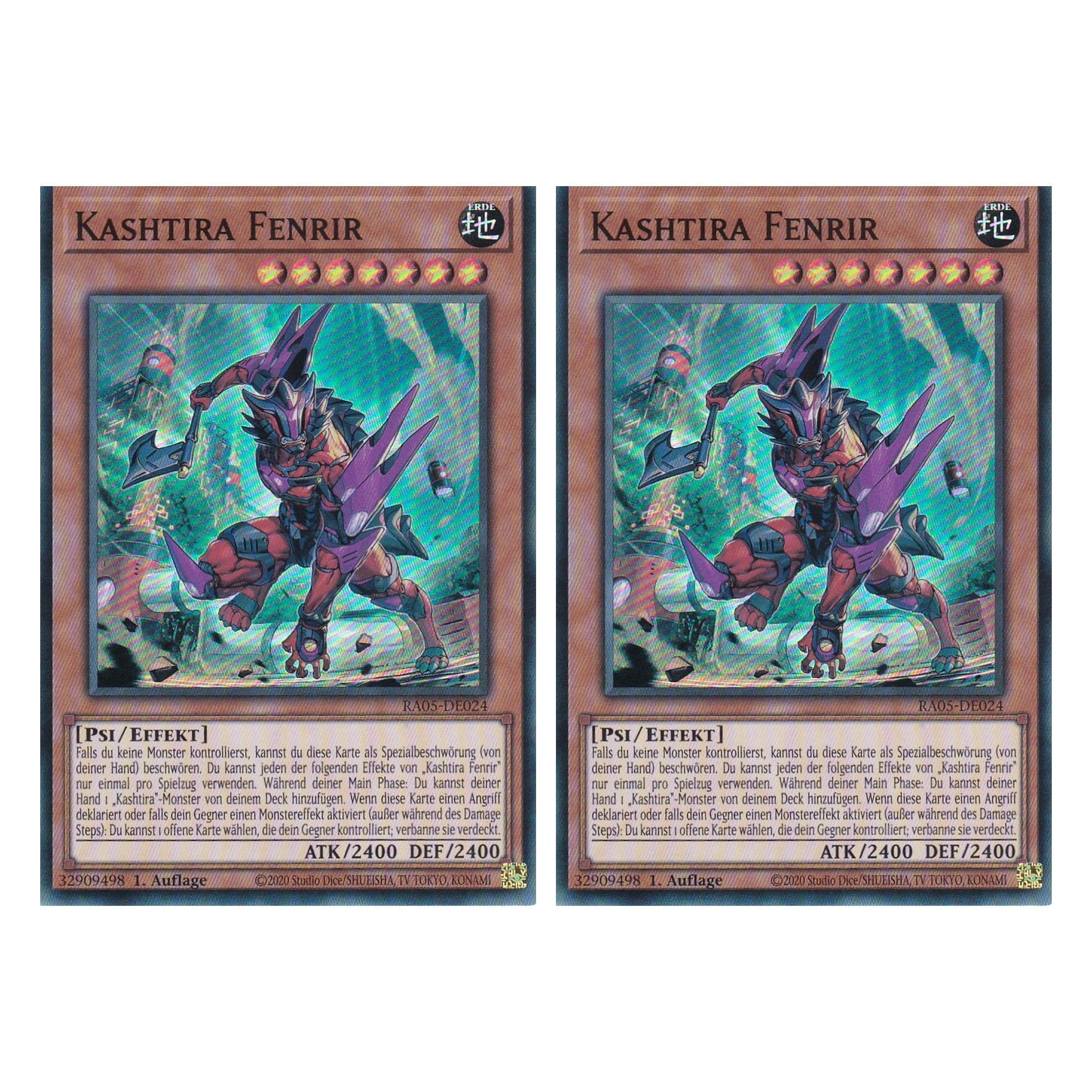 Kashtira Fenrir - RA05-DE024 - Super Rare - Deutsch - Rarity Collection 5 - Yugioh - Duo Set (2 Stück)