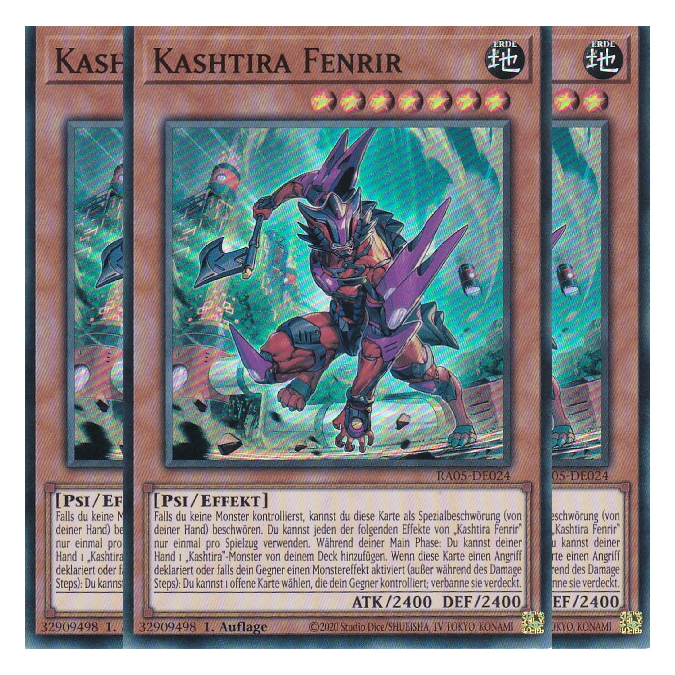 Kashtira Fenrir - RA05-DE024 - Super Rare - Deutsch - Rarity Collection 5 - Yugioh - Playset (3 Kopien)