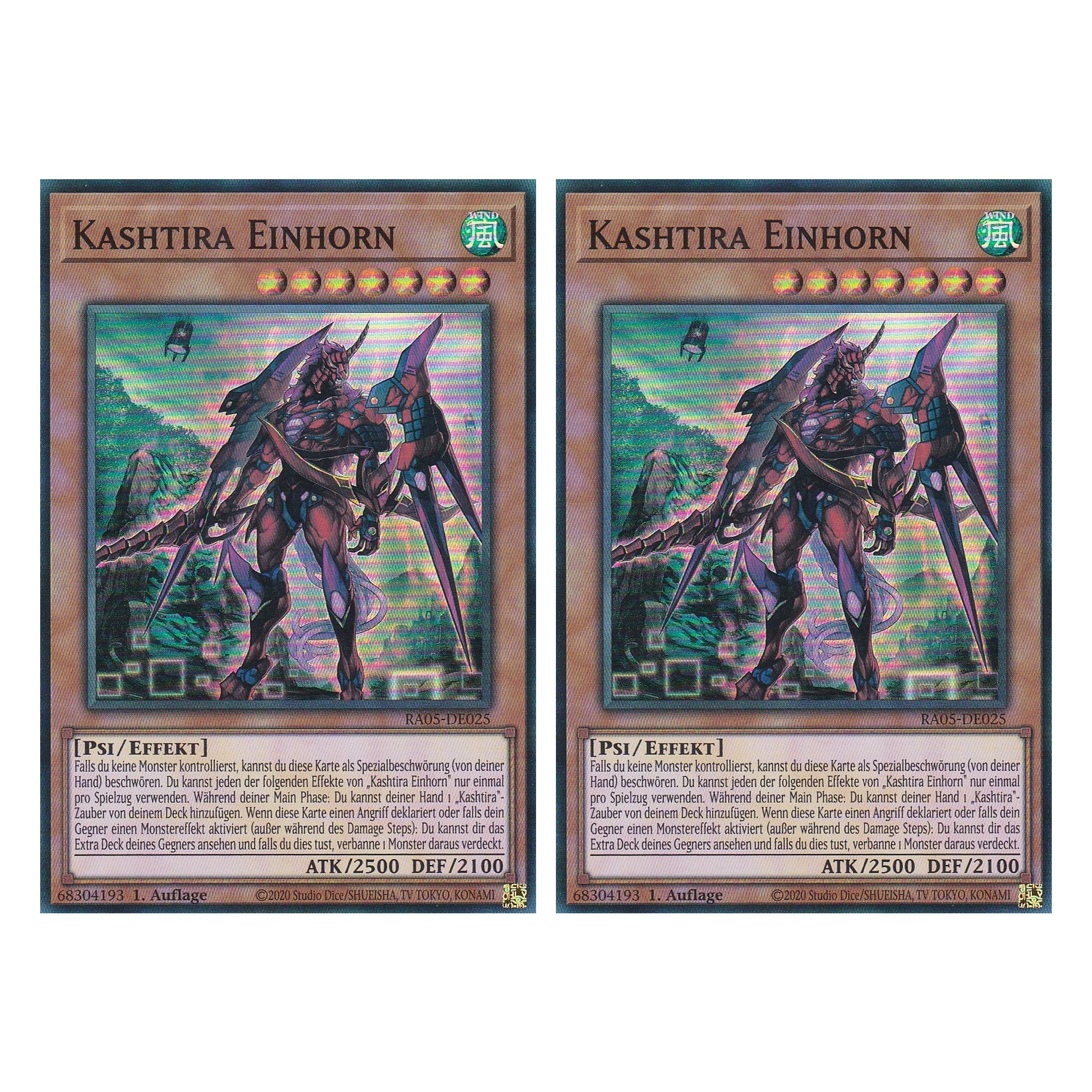 Kashtira Einhorn - RA05-DE025 - Super Rare - Deutsch - Rarity Collection 5 - Yugioh - Duo Set (2 Stück)