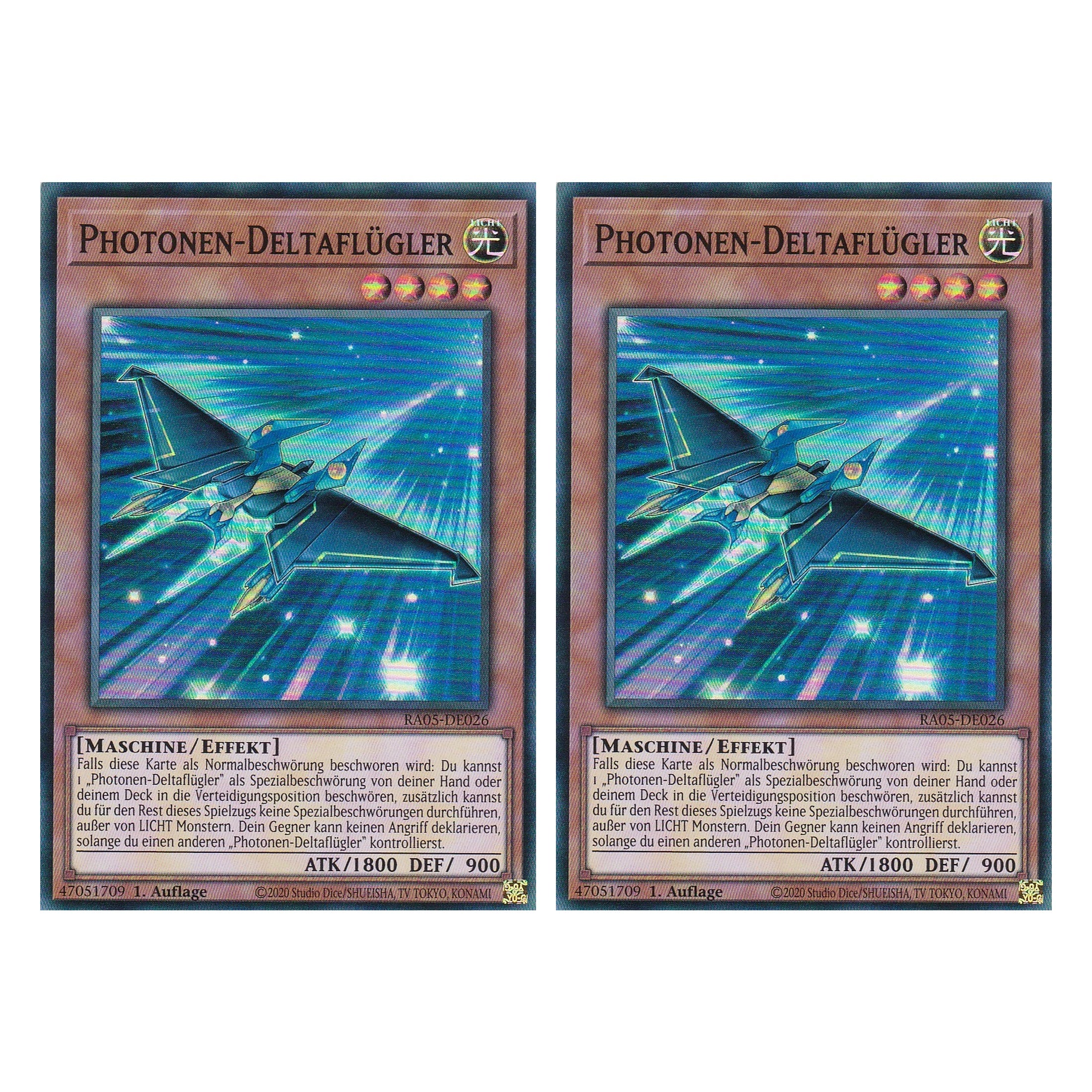 Photonen-Deltaflügler - RA05-DE026 - Super Rare - Deutsch - Rarity Collection 5 - Yugioh - Duo Set (2 Stück)
