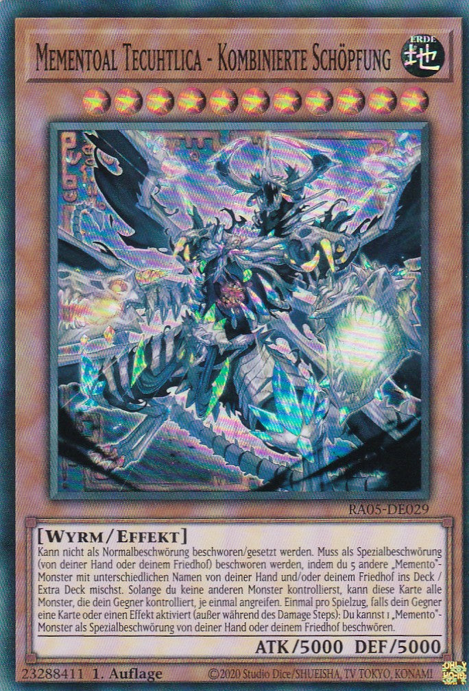 Mementoal Tecuhtlica - Kombinierte Schöpfung - RA05-DE029 - Super Rare - Deutsch - Rarity Collection 5 - Yugioh
