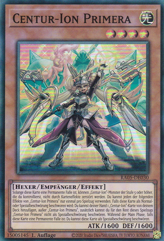 Centur-Ion Primera - RA05-DE030 - Super Rare - Deutsch - Rarity Collection 5 - Yugioh