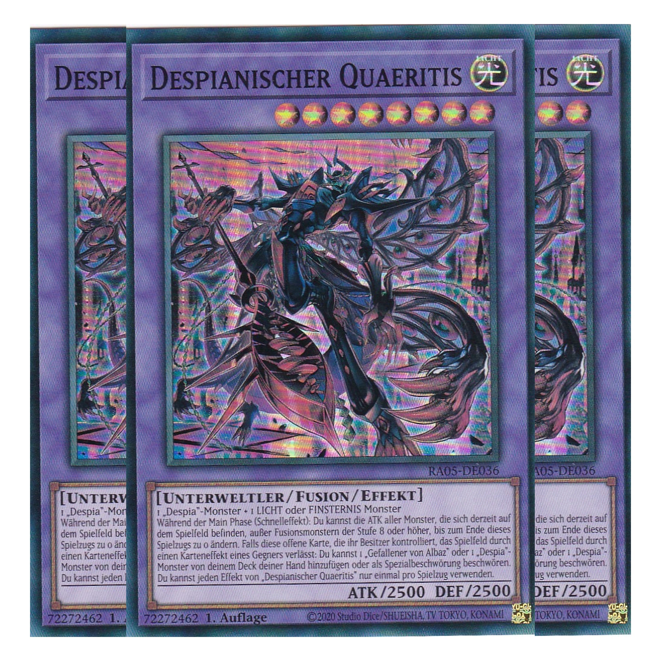 Despianischer Quaeritis - RA05-DE036 - Super Rare - Deutsch - Rarity Collection 5 - Yugioh - Playset (3 Kopien)