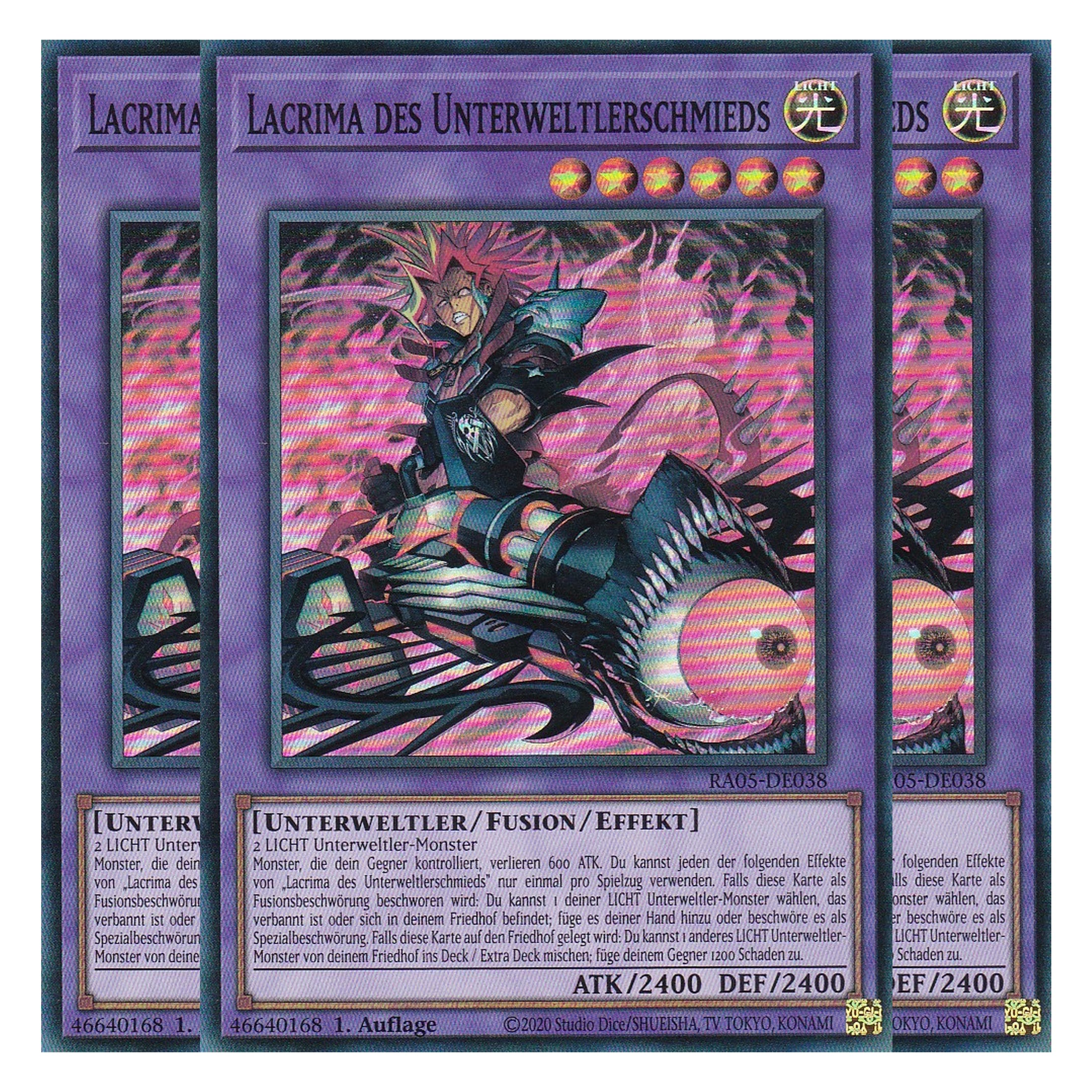 Lacrima des Unterweltlerschmieds - RA05-DE038 - Super Rare - Deutsch - Rarity Collection 5 - Yugioh - Playset (3 Kopien)