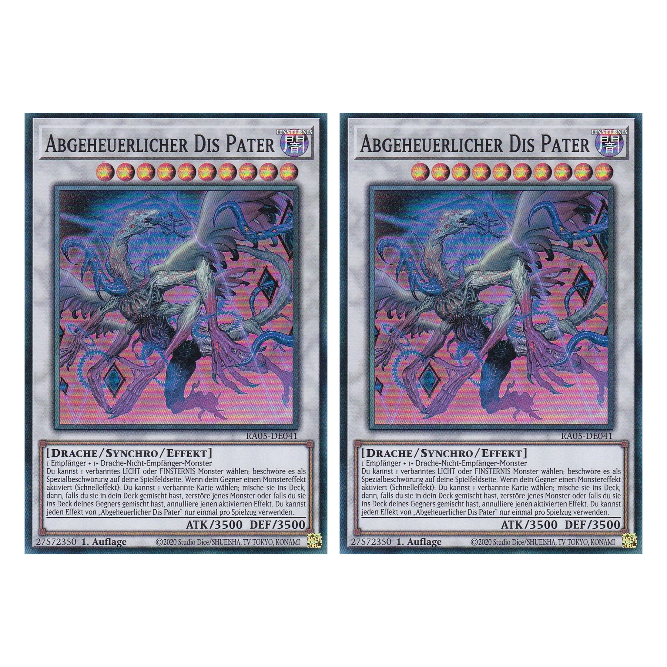 Abgeheuerlicher Dis Pater - RA05-DE041 - Super Rare - Deutsch - Rarity Collection 5 - Yugioh - Duo Set (2 Stück)