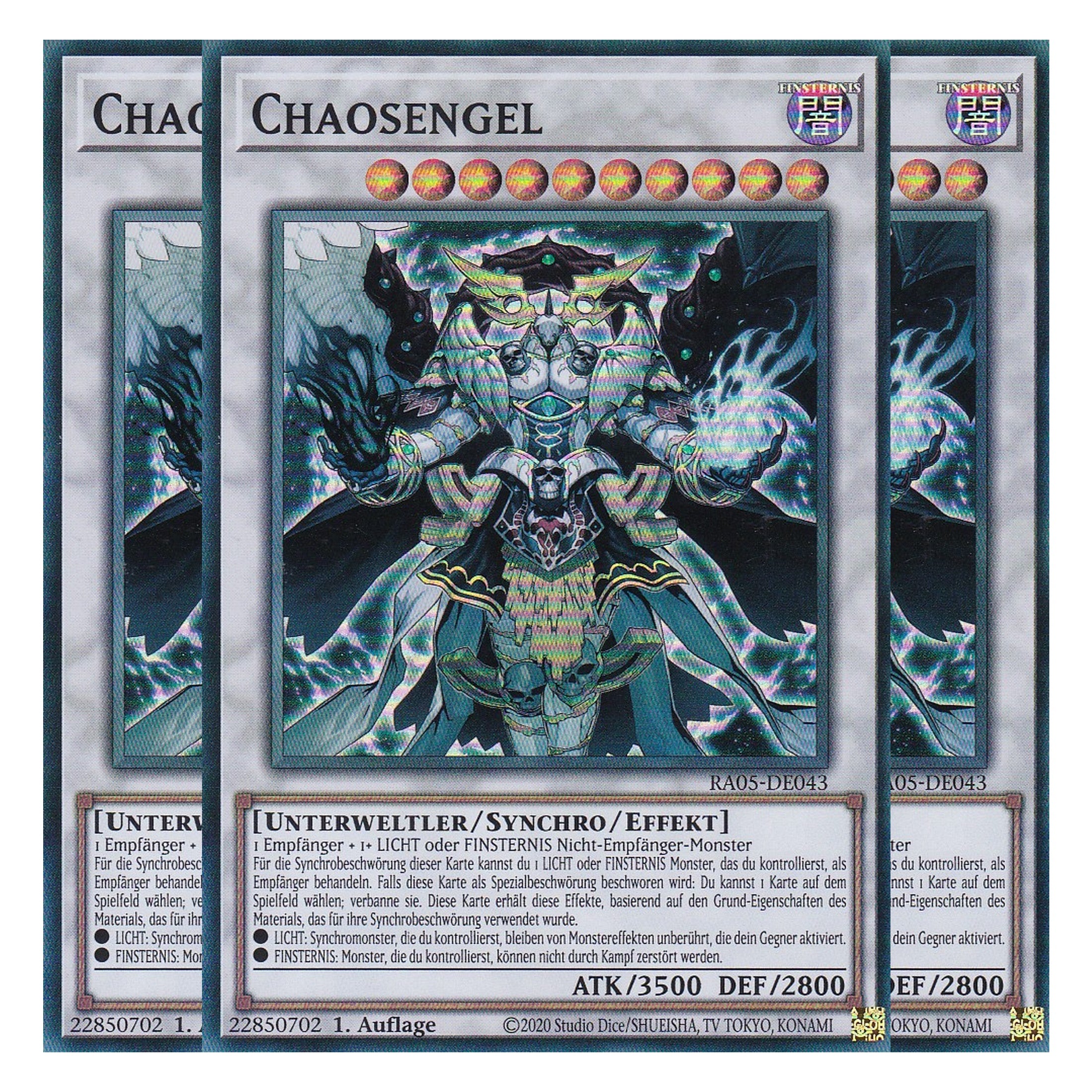 Chaosengel - RA05-DE043 - Super Rare - Deutsch - Rarity Collection 5 - Yugioh - Playset (3 Kopien)