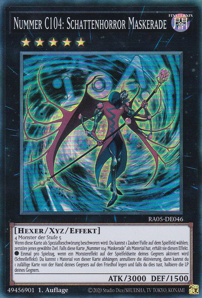 Nummer C104: Schattenhorror Maskerade - RA05-DE046 - Super Rare - Deutsch - Rarity Collection 5 - Yugioh