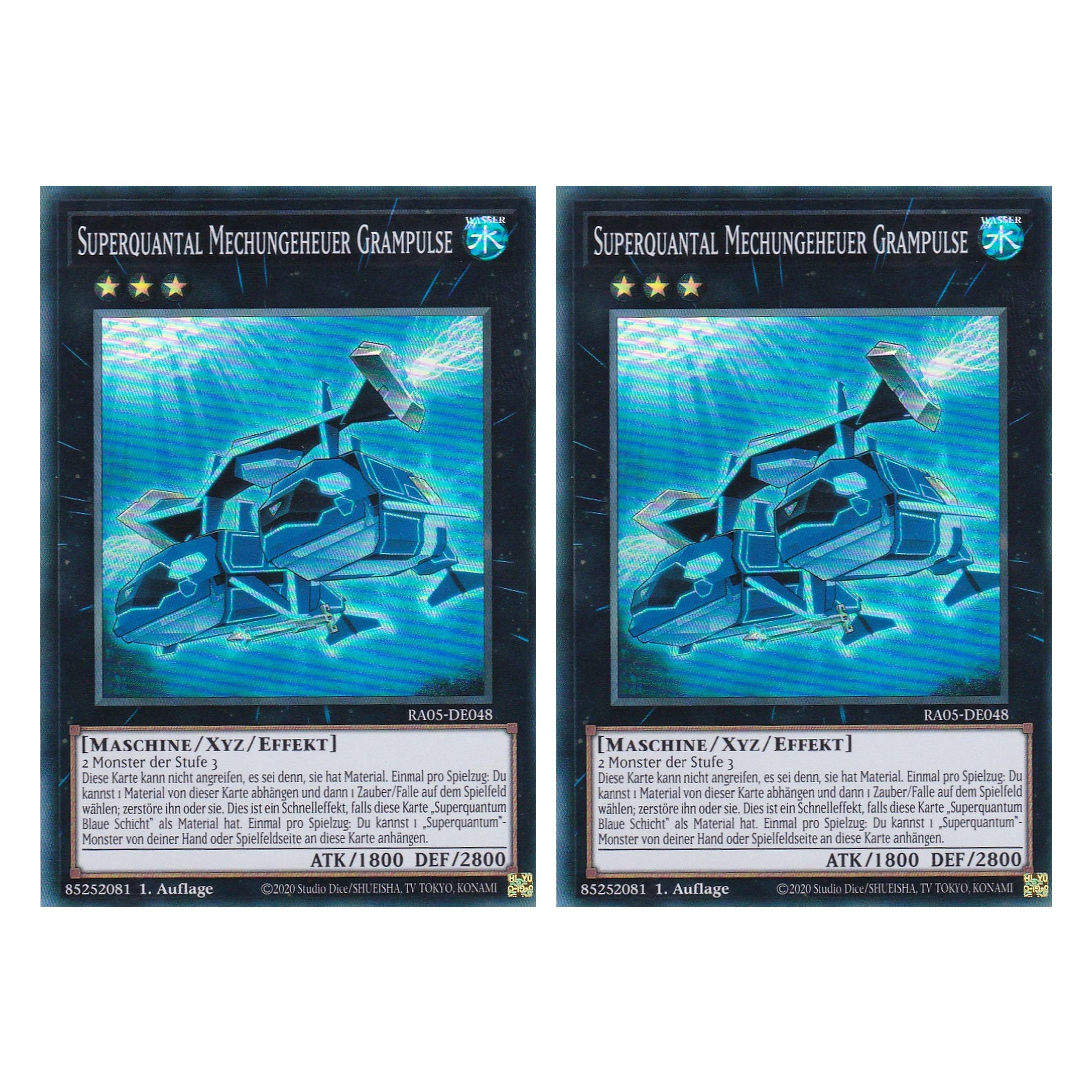 Superquantal Mechungeheuer Grampulse - RA05-DE048 - Super Rare - Deutsch - Rarity Collection 5 - Yugioh - Duo Set (2 Stück)