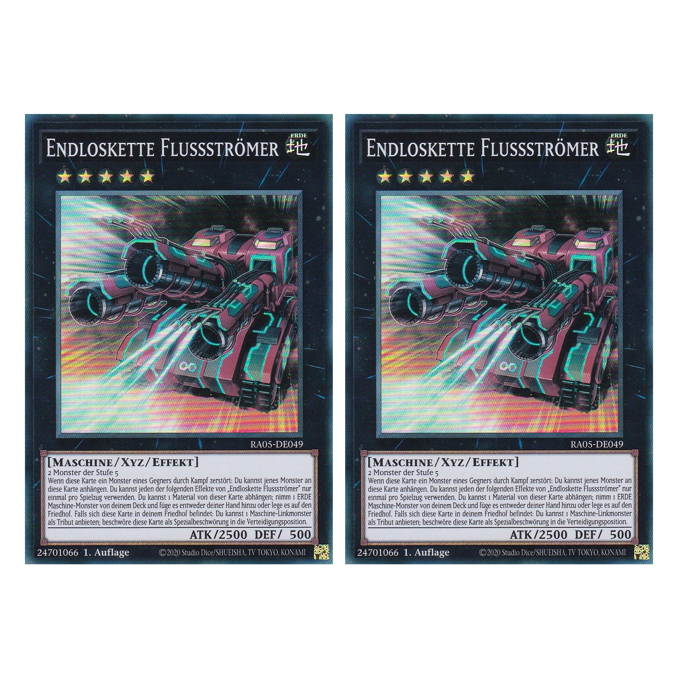Endloskette Flussströmer - RA05-DE049 - Super Rare - Deutsch - Rarity Collection 5 - Yugioh - Duo Set (2 Stück)