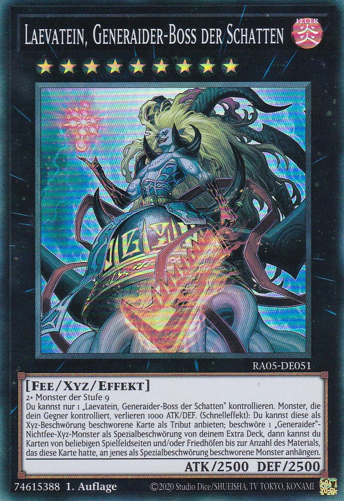 Laevatein, Generaider-Boss der Schatten - RA05-DE051 - Super Rare - Deutsch - Rarity Collection 5 - Yugioh
