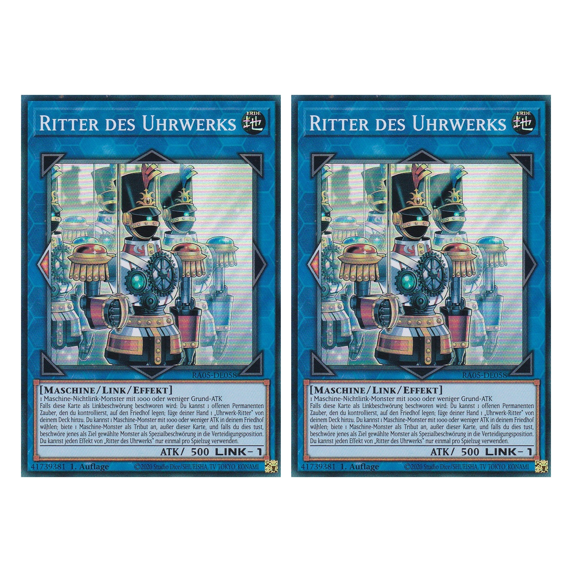 Ritter des Uhrwerks - RA05-DE058 - Super Rare - Deutsch - Rarity Collection 5 - Yugioh - Duo Set (2 Stück)