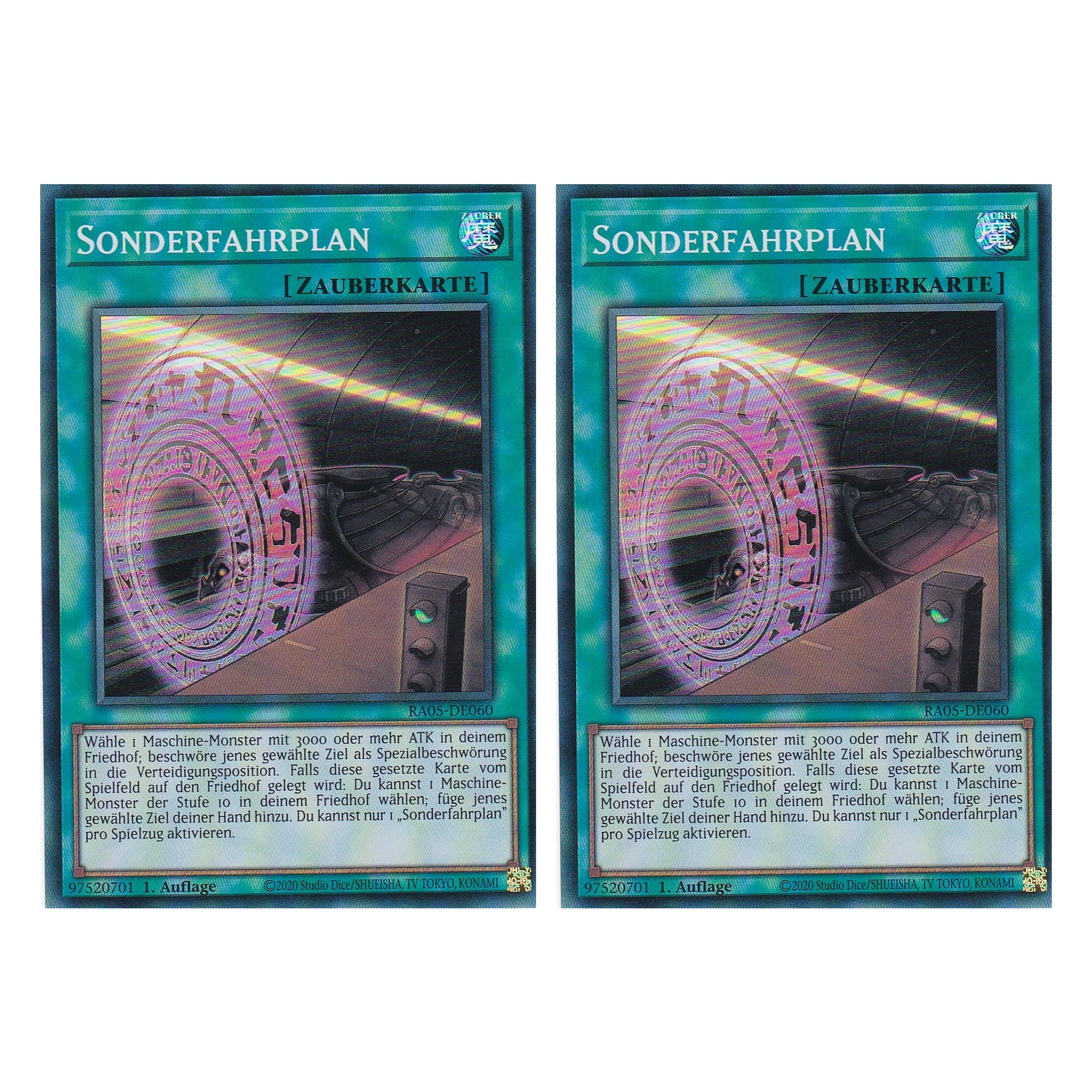 Sonderfahrplan - RA05-DE060 - Super Rare - Deutsch - Rarity Collection 5 - Yugioh - Duo Set (2 Stück)