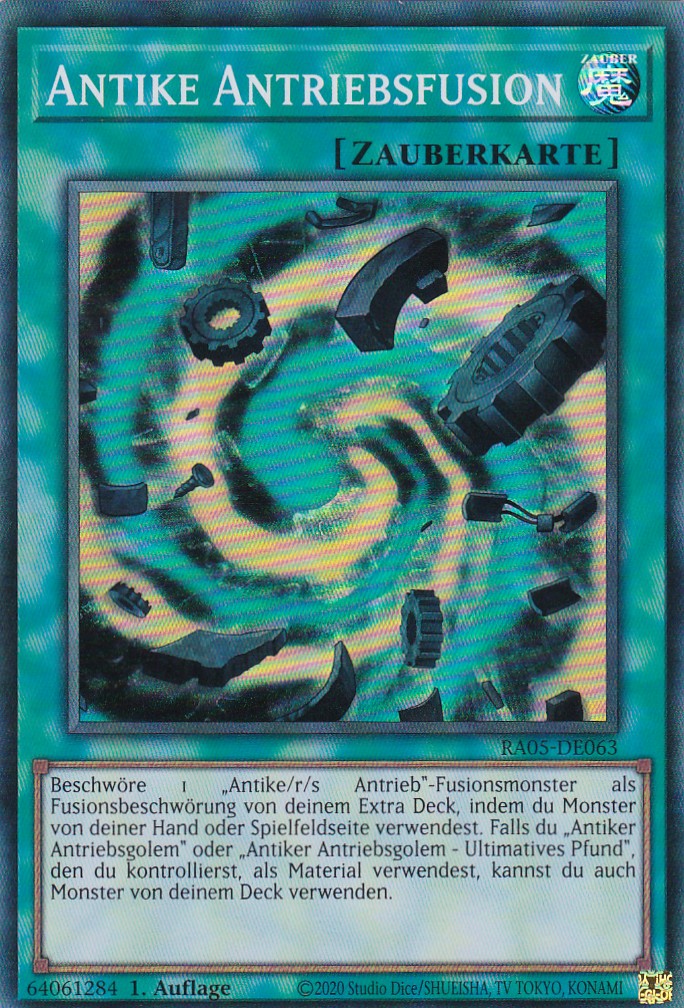 Antike Antriebsfusion - RA05-DE063 - Super Rare - Deutsch - Rarity Collection 5 - Yugioh