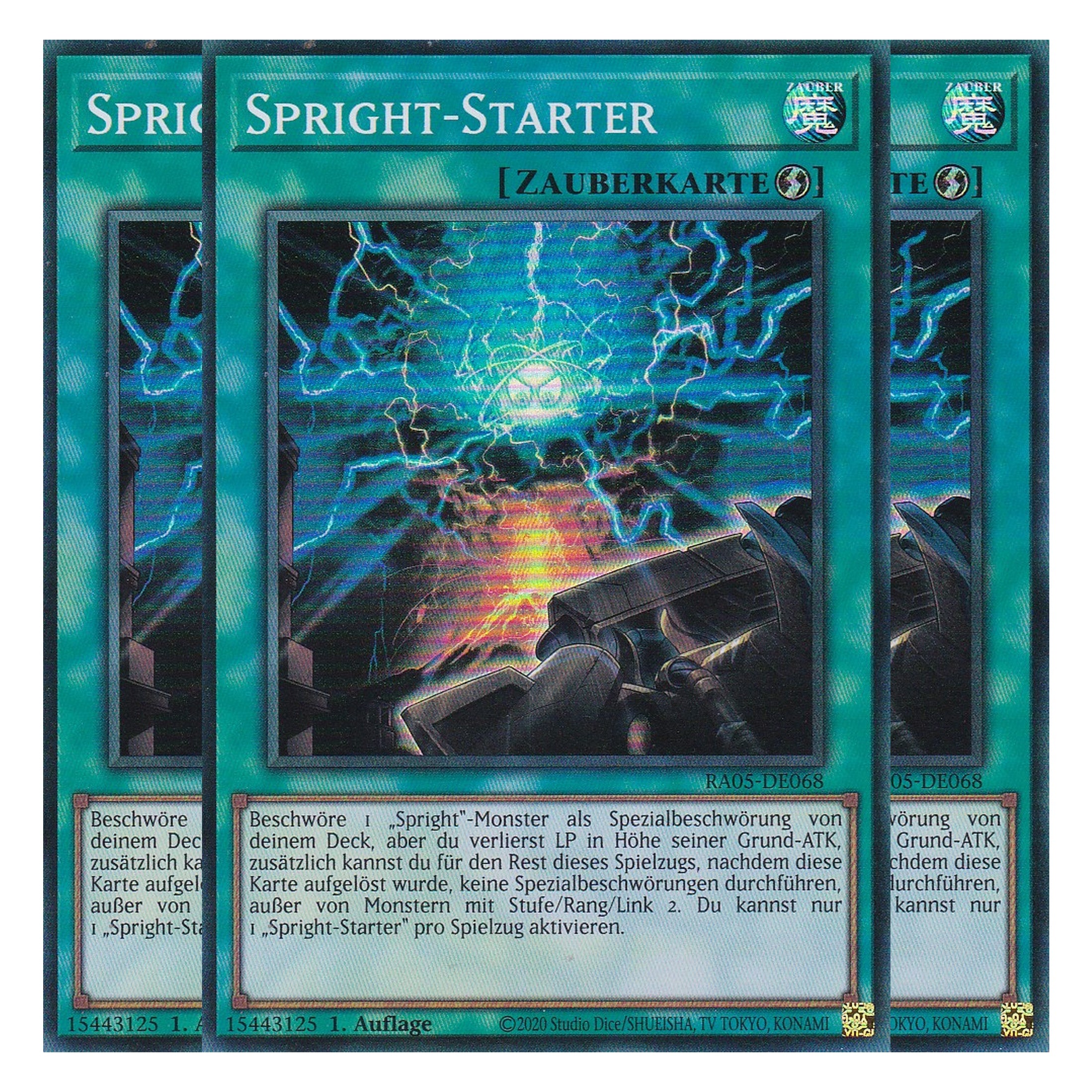 Spright-Starter  - RA05-DE068 - Super Rare - Deutsch - Rarity Collection 5 - Yugioh - Playset (3 Kopien)