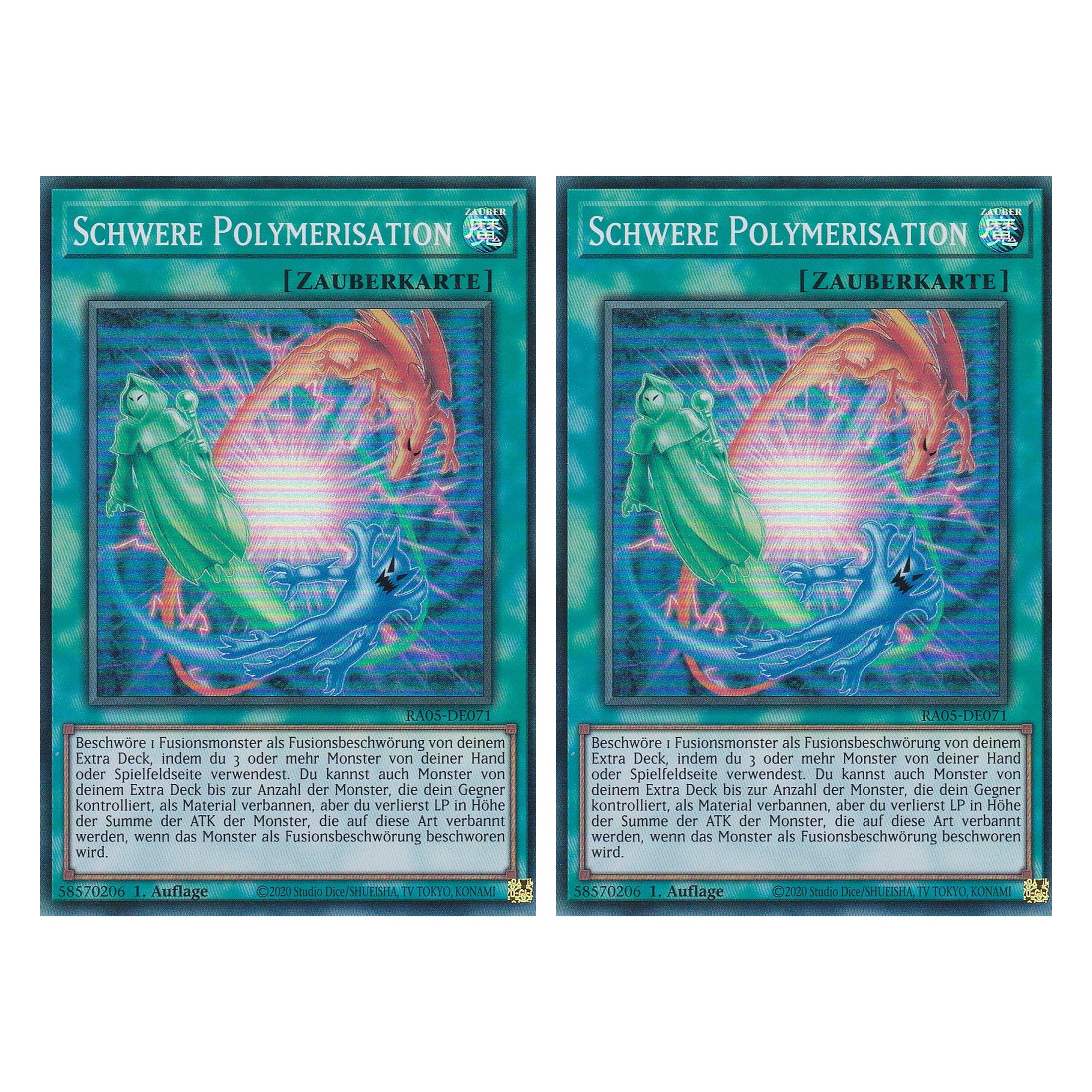 Schwere Polymerisation - RA05-DE071 - Super Rare - Deutsch - Rarity Collection 5 - Yugioh - Duo Set (2 Stück)