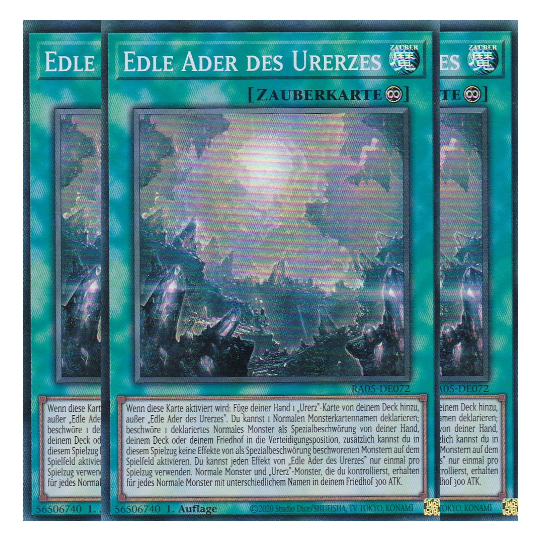 Edle Ader des Urerzes - RA05-DE072 - Super Rare - Deutsch - Rarity Collection 5 - Yugioh - Playset (3 Kopien)