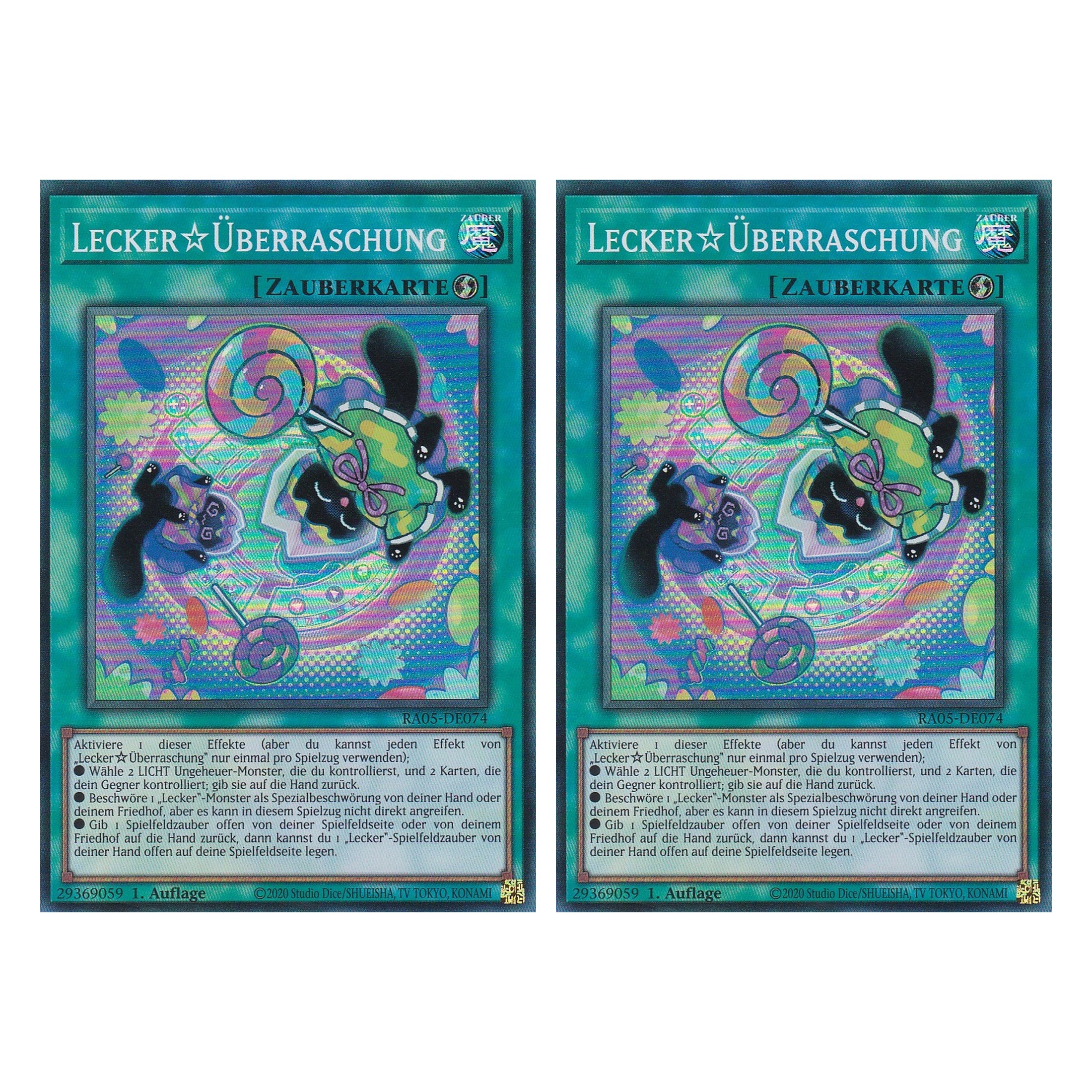 Lecker☆Überraschung - RA05-DE074 - Super Rare - Deutsch - Rarity Collection 5 - Yugioh - Duo Set (2 Stück)
