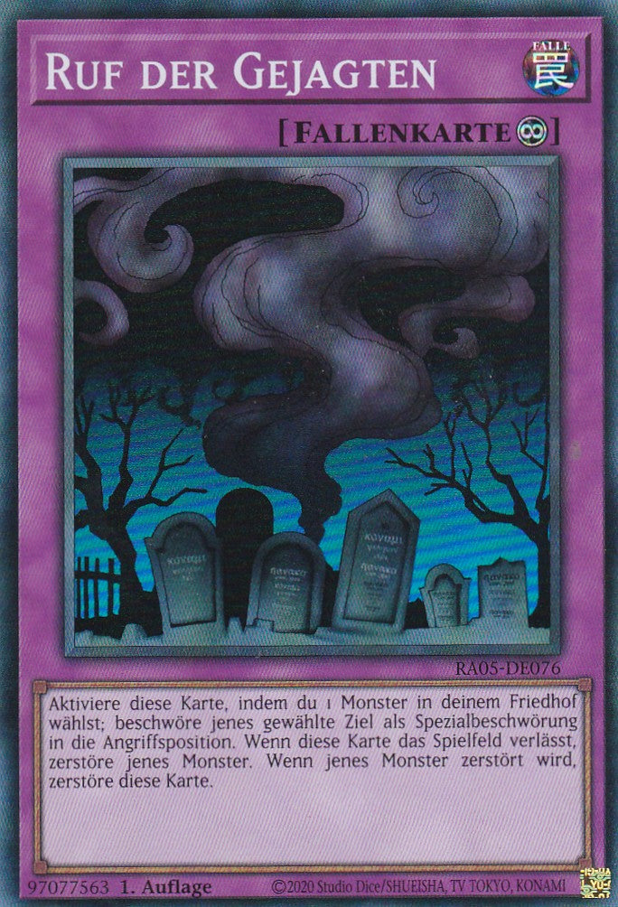 Ruf der Gejagten - RA05-DE076 - Super Rare - Deutsch - Rarity Collection 5 - Yugioh