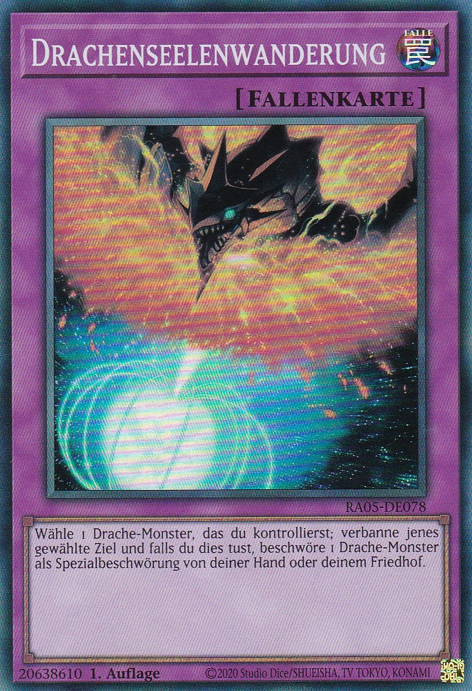 Drachenseelenwanderung - RA05-DE078 - Super Rare - Deutsch - Rarity Collection 5 - Yugioh
