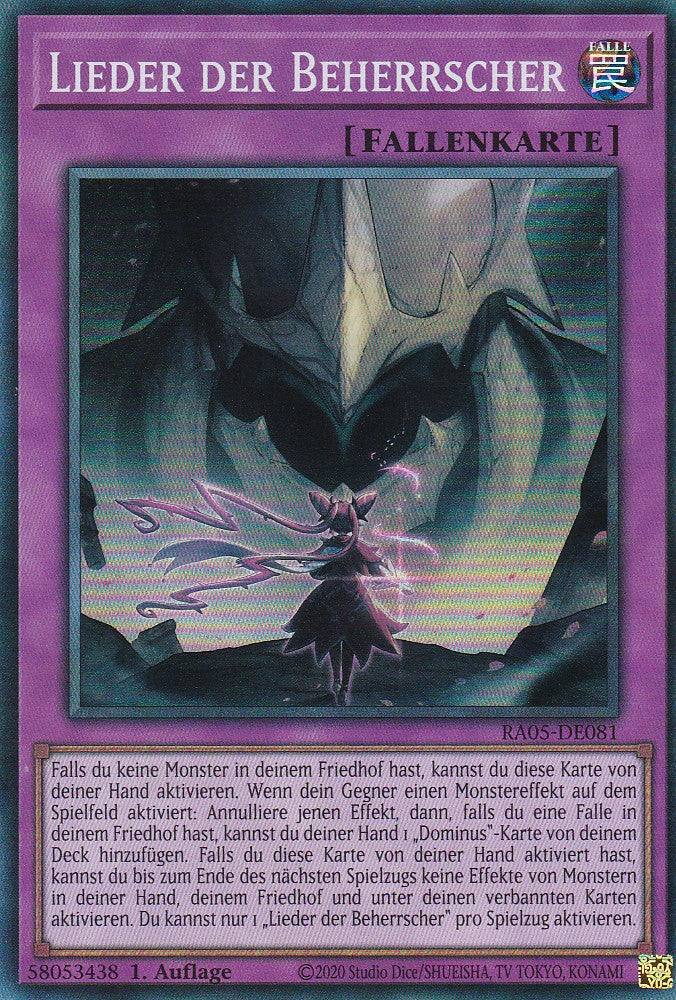 Lieder der Beherrscher - RA05-DE081 - Super Rare - Deutsch - Rarity Collection 5 - Yugioh