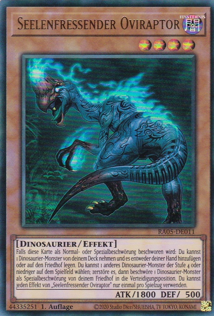 Seelenfressender Oviraptor - RA05-DE011 - Ultra Rare - Deutsch - Rarity Collection 5 - Yugioh