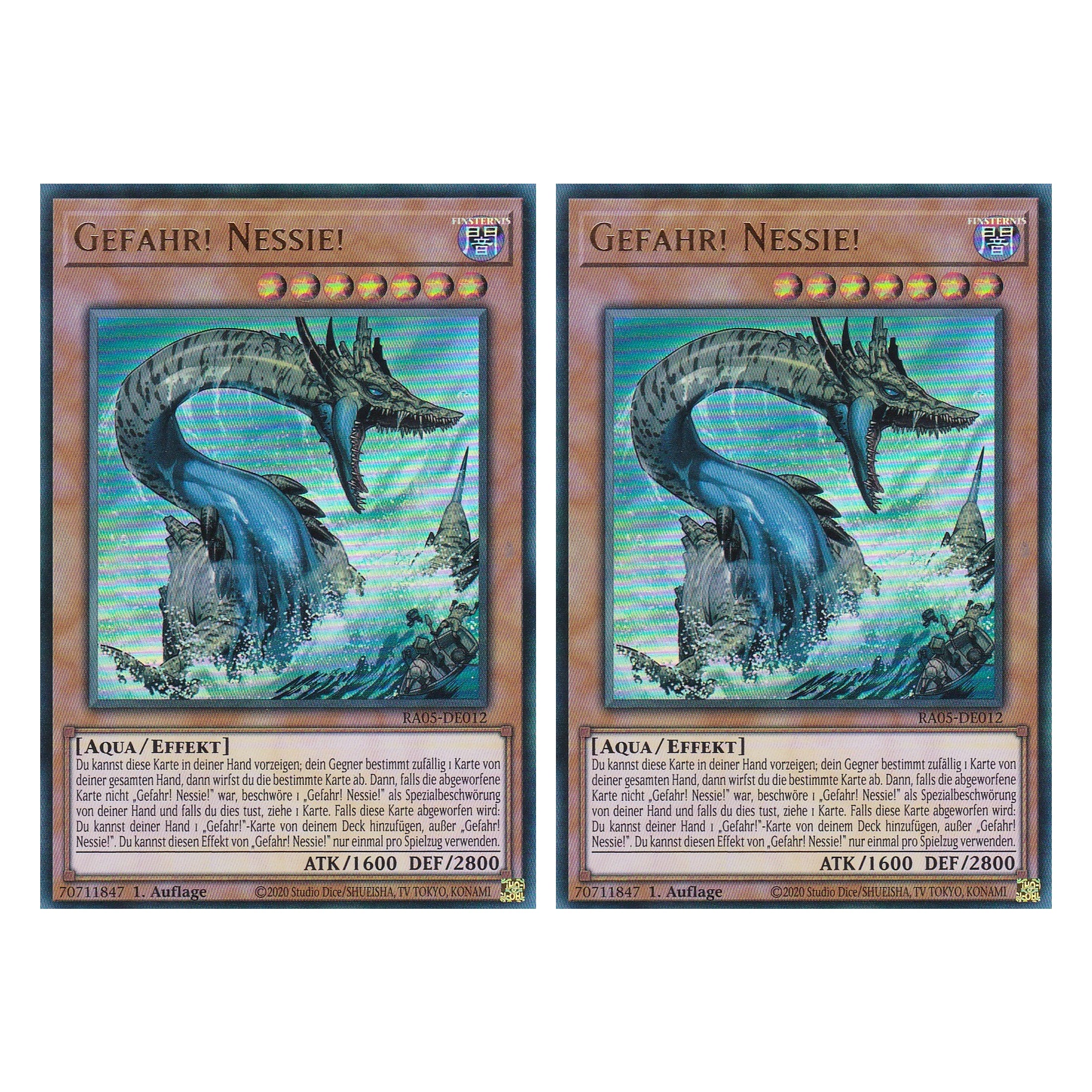 Gefahr! Nessie! - RA05-DE012 - Ultra Rare - Deutsch - Rarity Collection 5 - Yugioh - Duo Set (2 Stück)