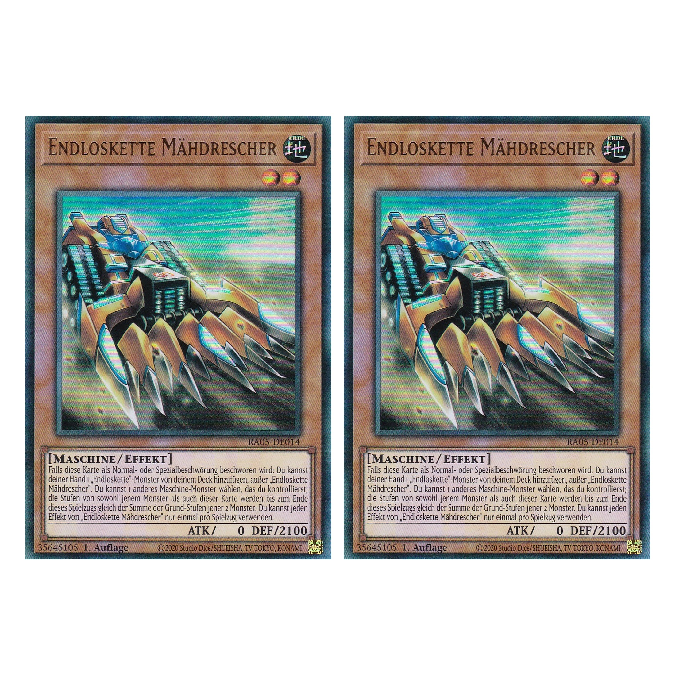 Endloskette Mähdrescher - RA05-DE014 - Ultra Rare - Deutsch - Rarity Collection 5 - Yugioh - Duo Set (2 Stück)
