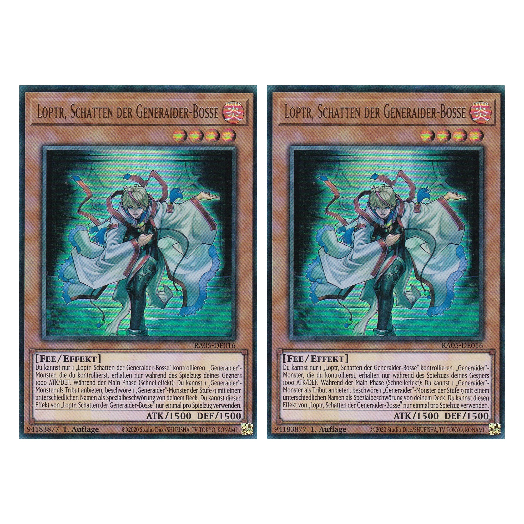 Loptr, Schatten der Generaider-Bosse - RA05-DE016 - Ultra Rare - Deutsch - Rarity Collection 5 - Yugioh - Duo Set (2 Stück)